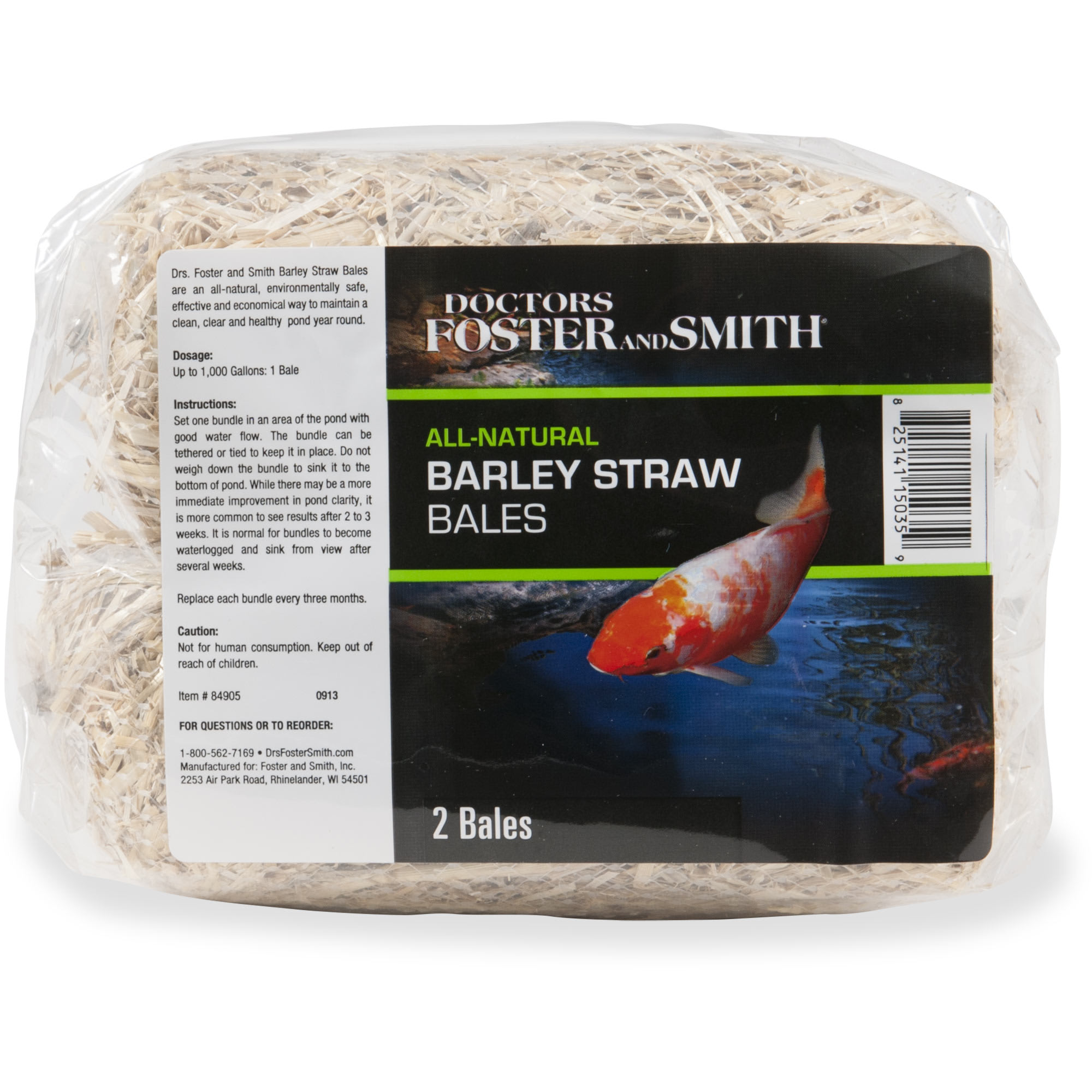 Drs. Foster and Smith All Natural Barley Straw Bales Pack of 2