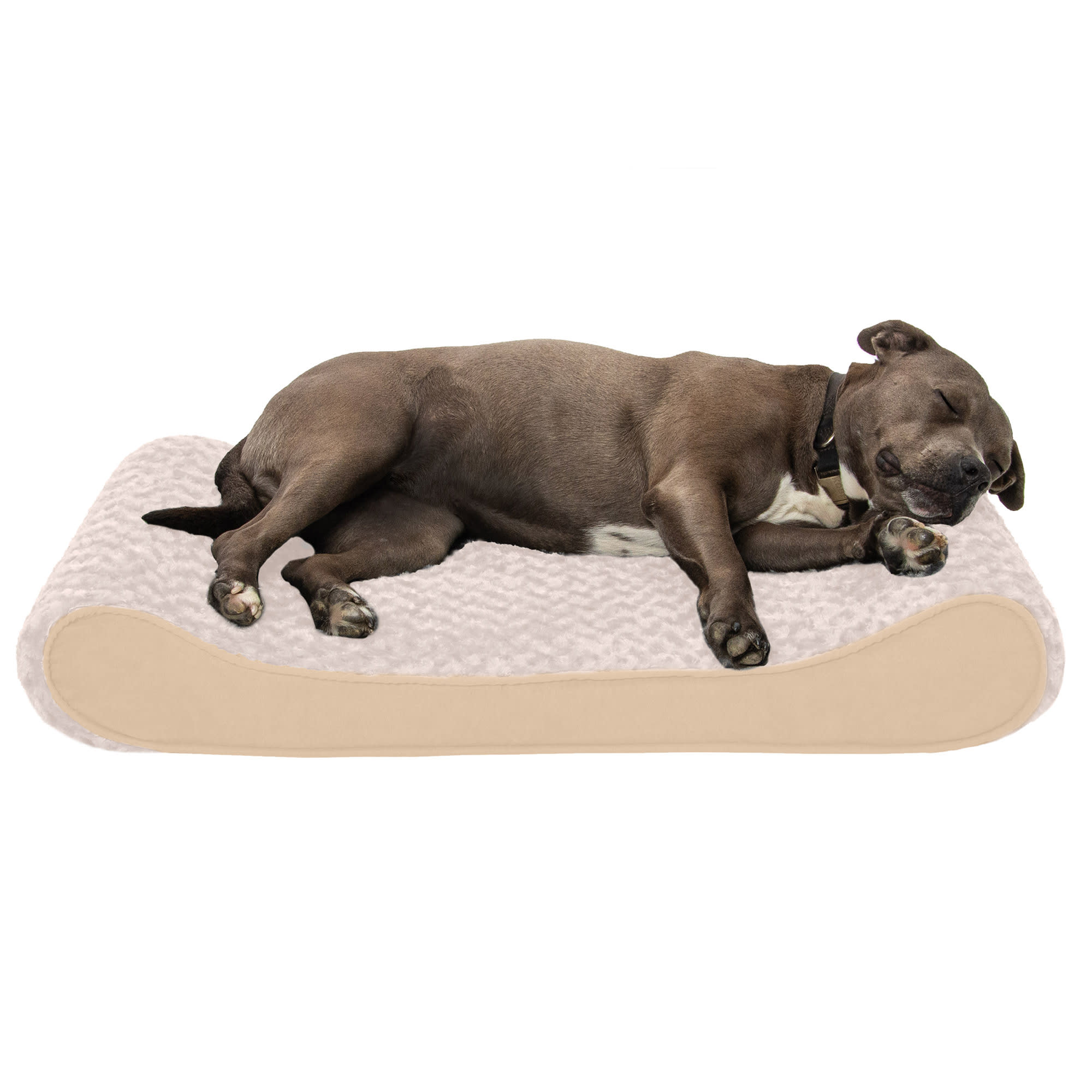 Luxe Lounger Dog Bed - Minky Plush & Velvet