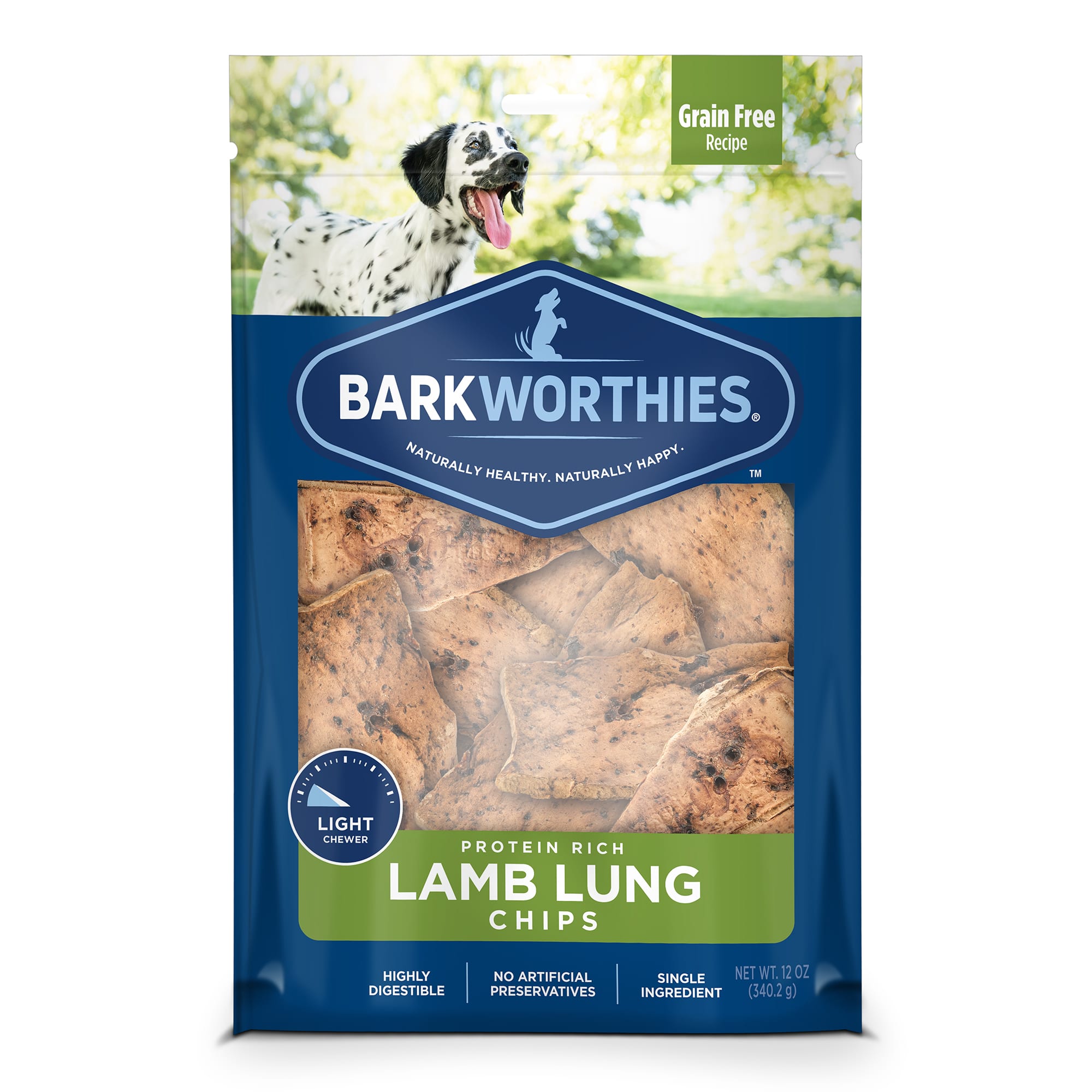 Barkworthies Lamb Lung Chips Dog Treats 12 oz. Petco