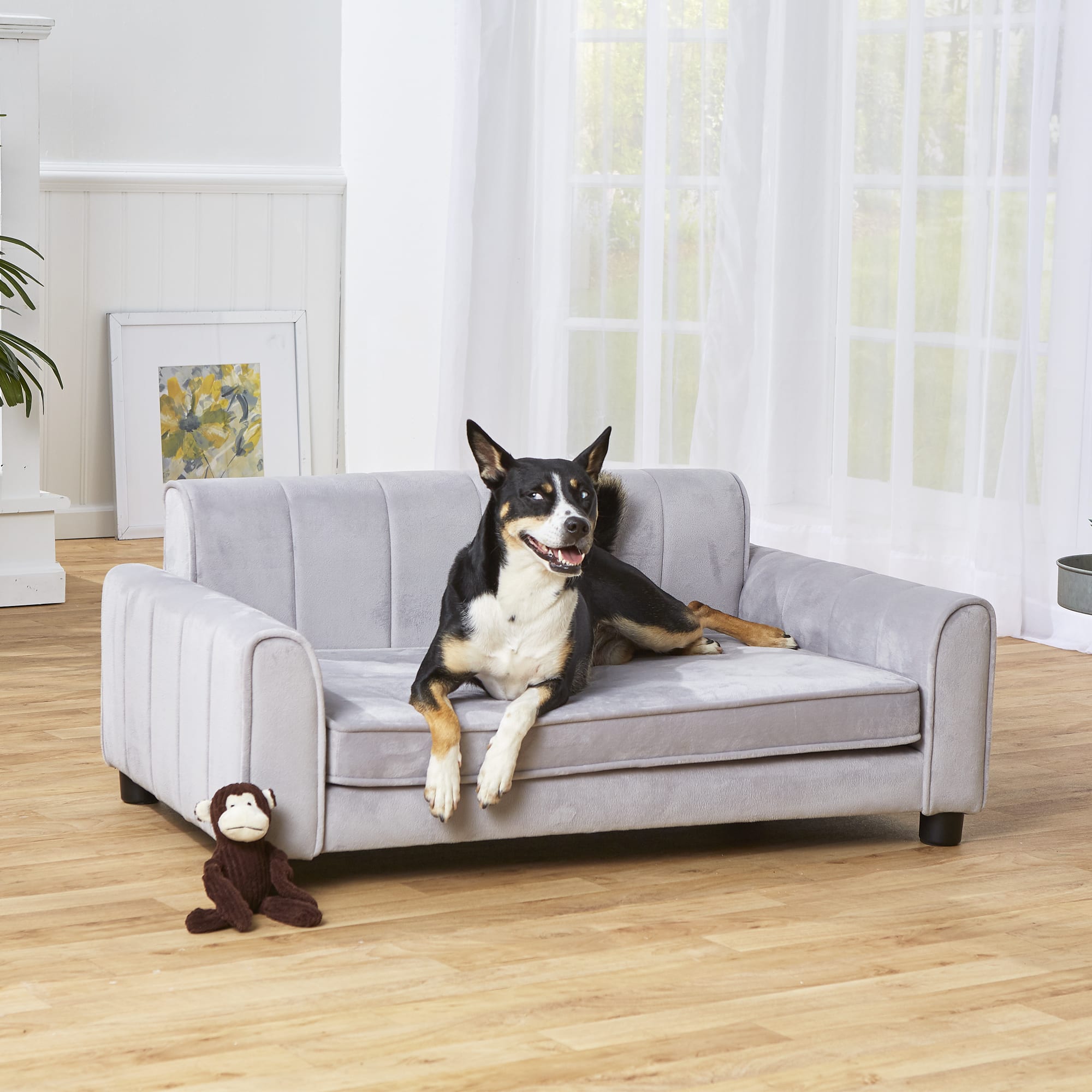 Enchanted Home Pet Ludlow Gray Sofa for Large Dogs