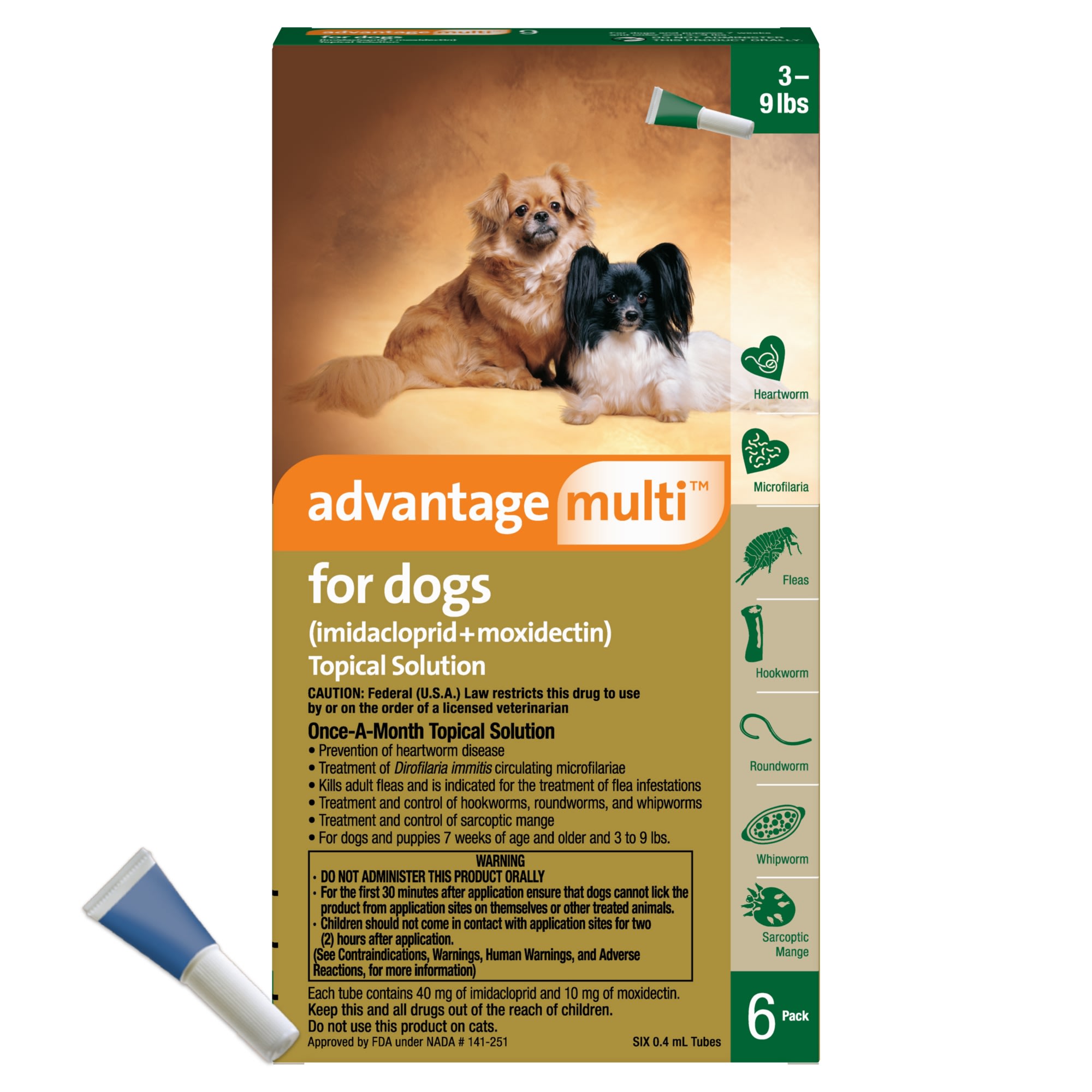 Advantage Multi Topical Solution For Dogs 3 To 9 Lbs 6 Pack Petco