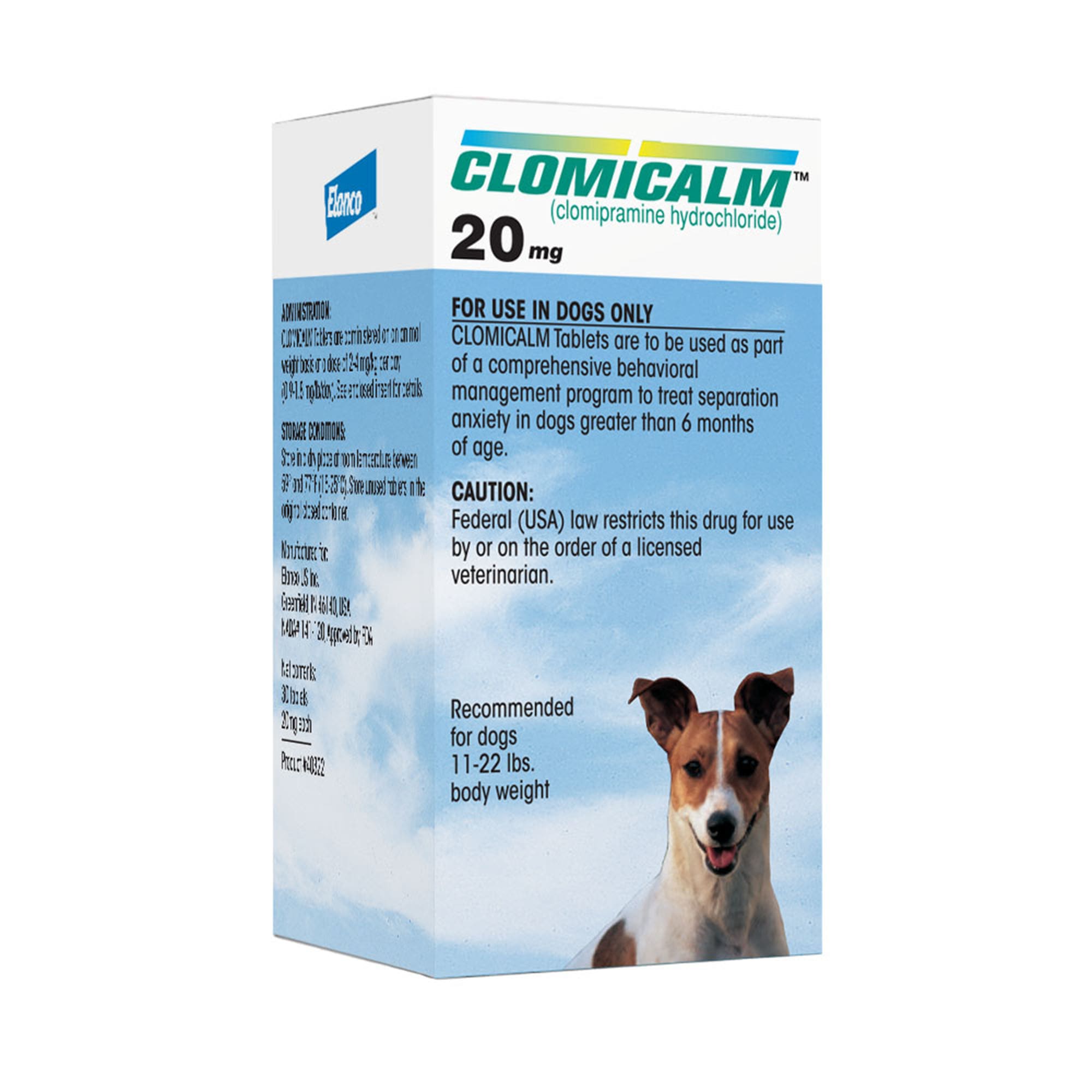 Clomicalm 20 mg Anxiety Relief Tablets for Dogs 30ct