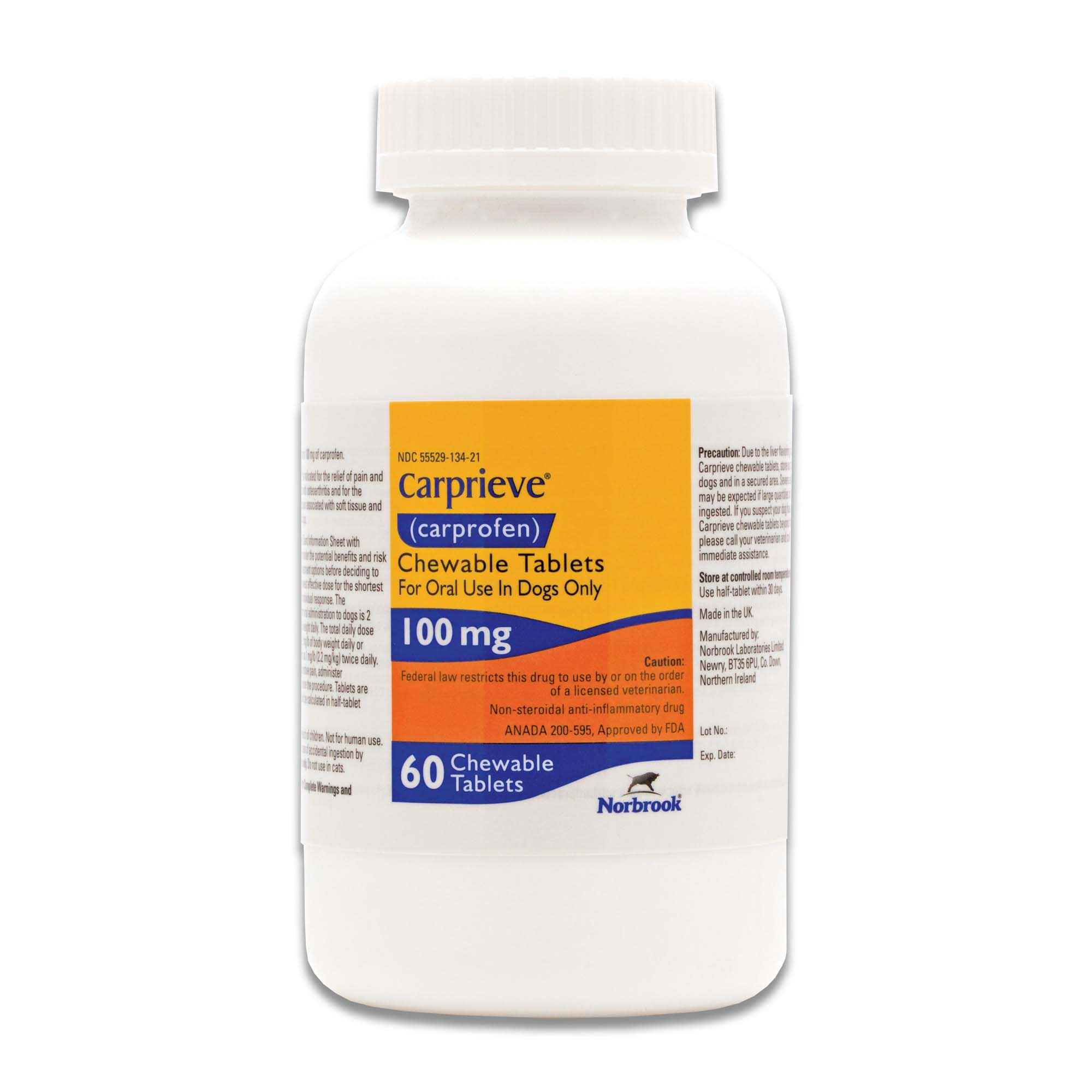 Carprovet (Carprofen) Chewable Tablets 100 mg, 60 Count | Petco