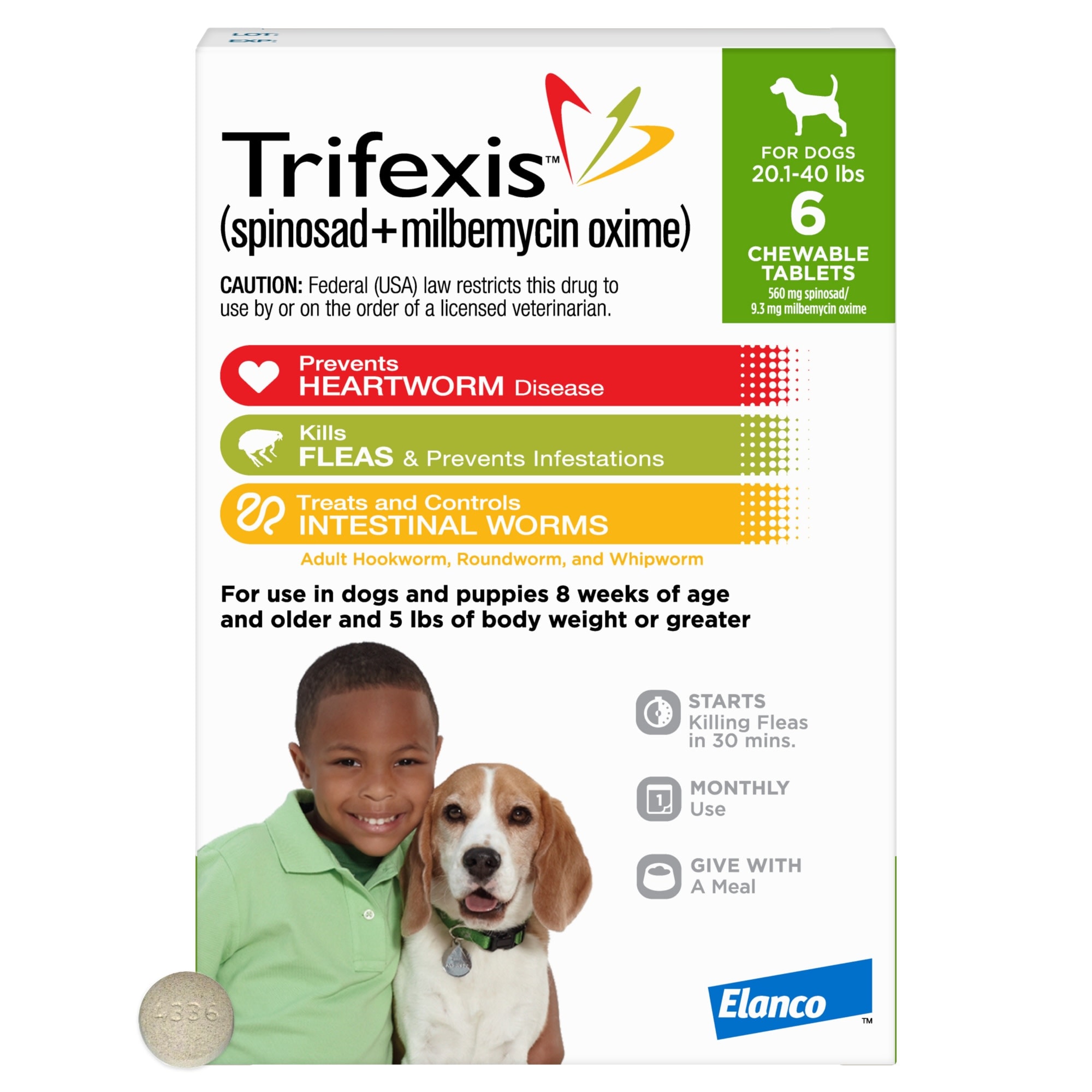 Trifexis Chewable Tablets for Dogs 20.1 