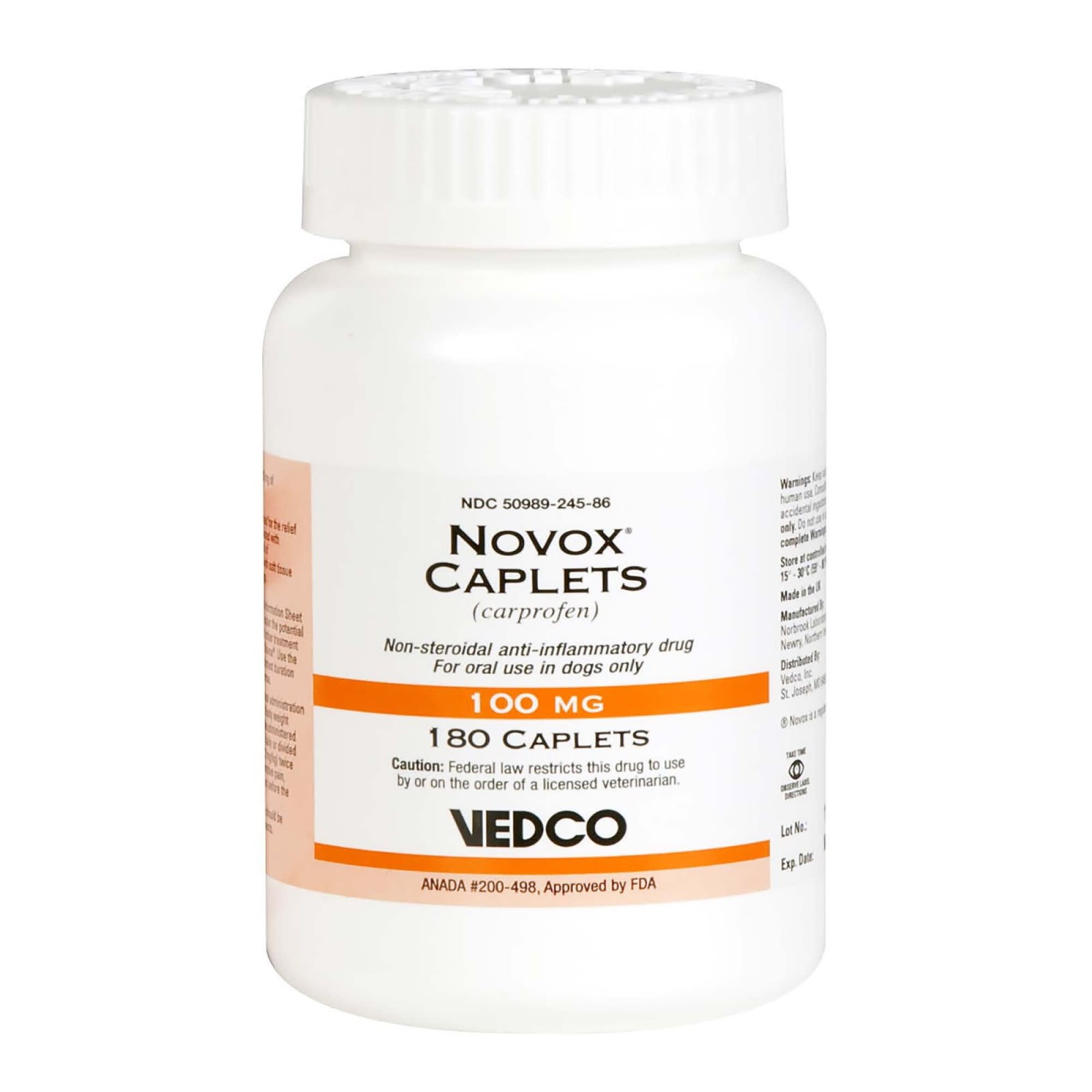 Novox 100 mg Caplets for Dogs, 30 Count 