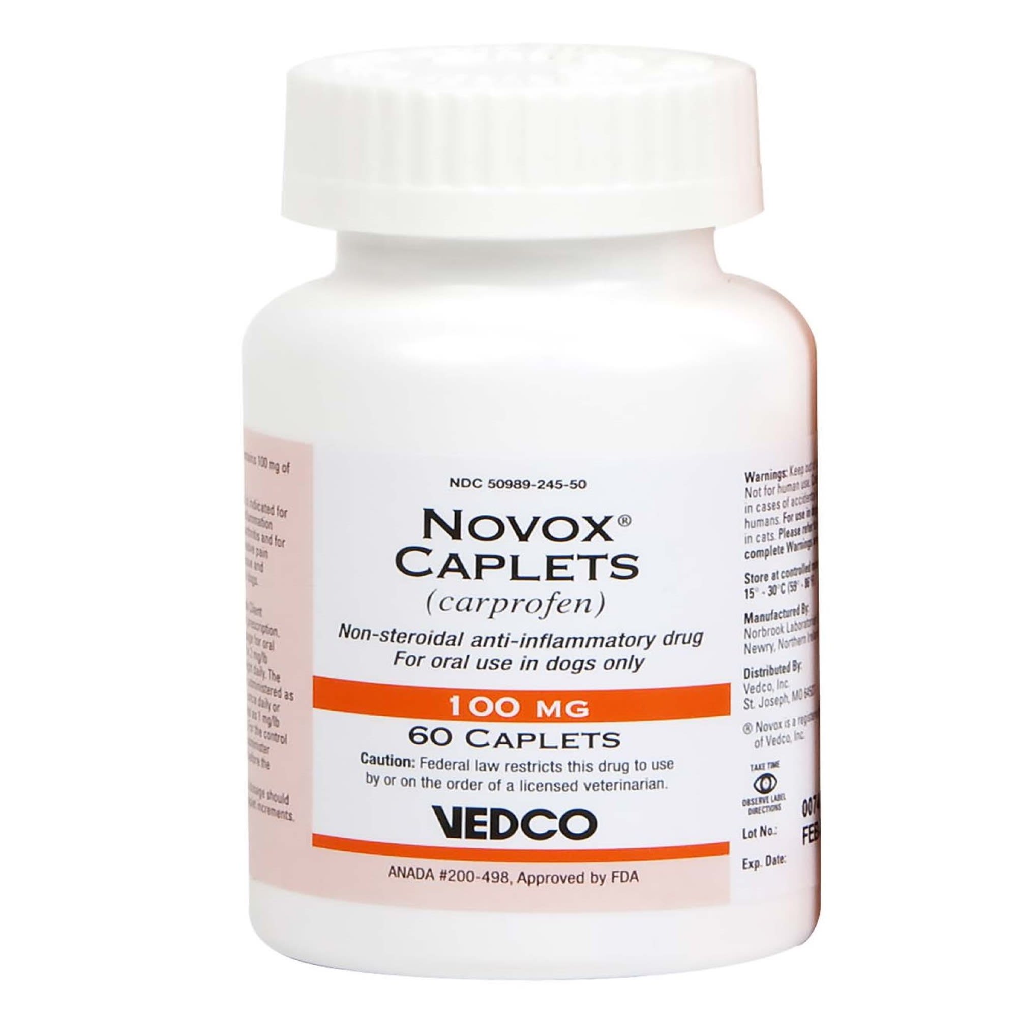 Novox (Carprofen) 100 mg Caplets, 60 Count Petco