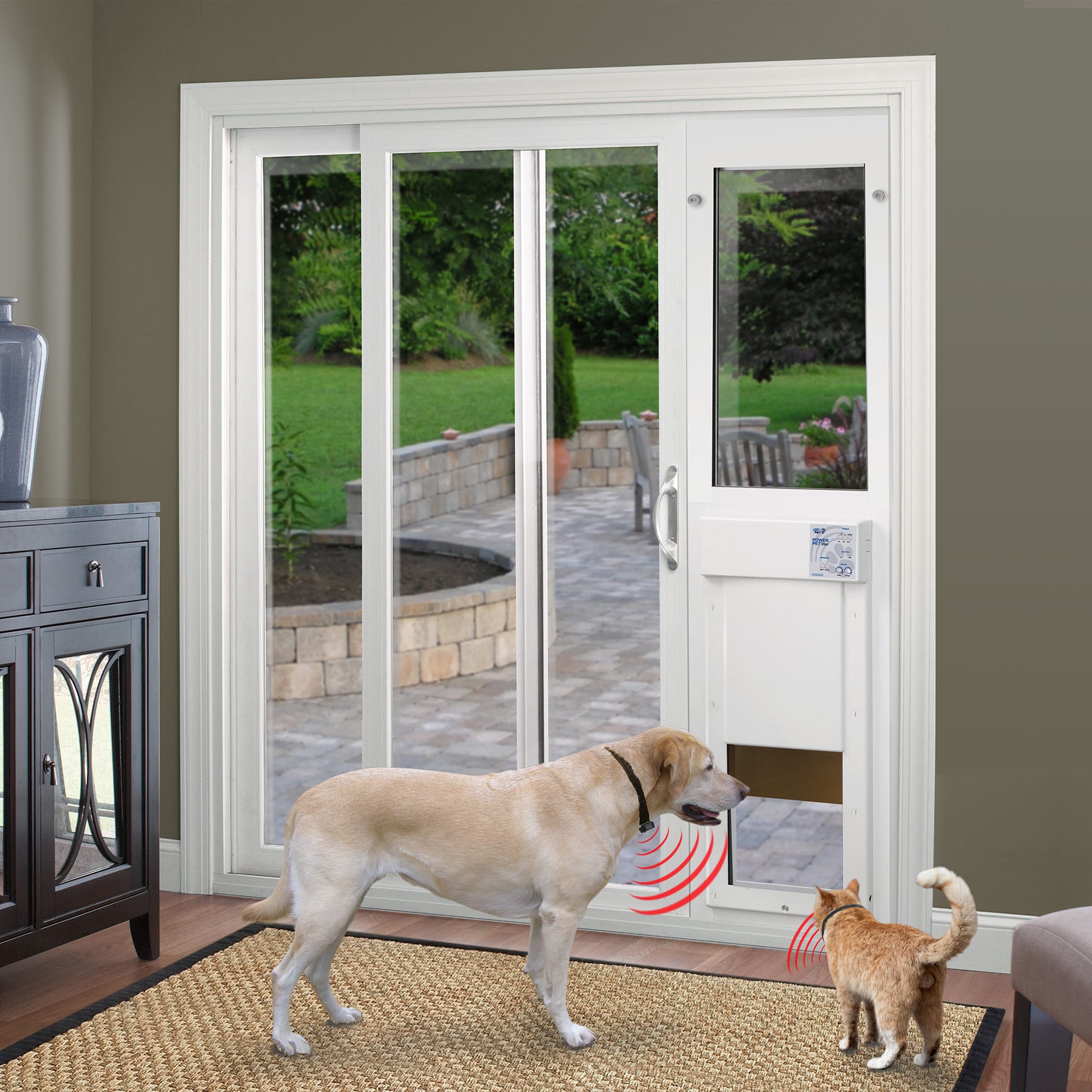 Extra Tall Fully Automatic Patio Door, Automatic Dog Door Sliding Glass