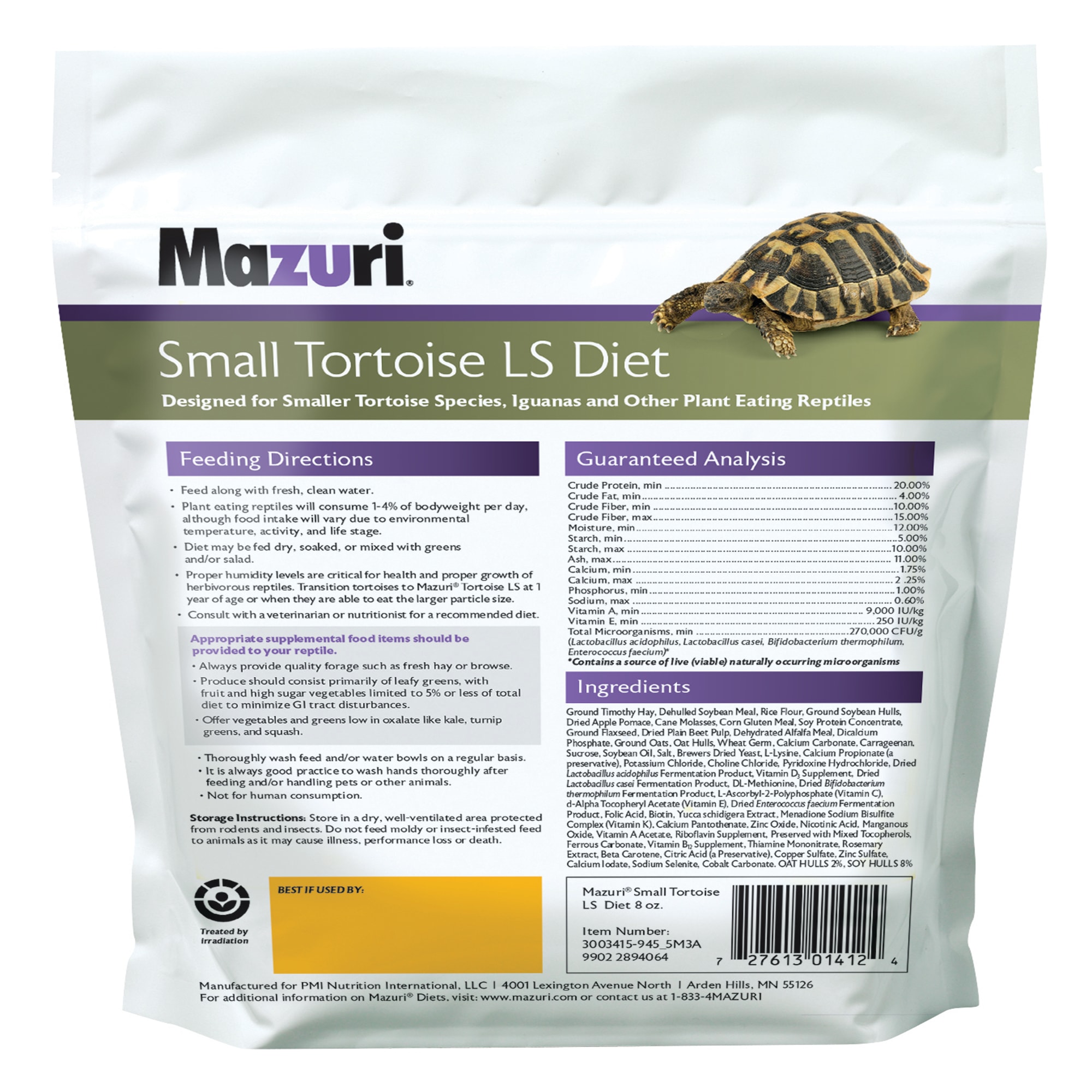 Mazuri small store tortoise diet ls