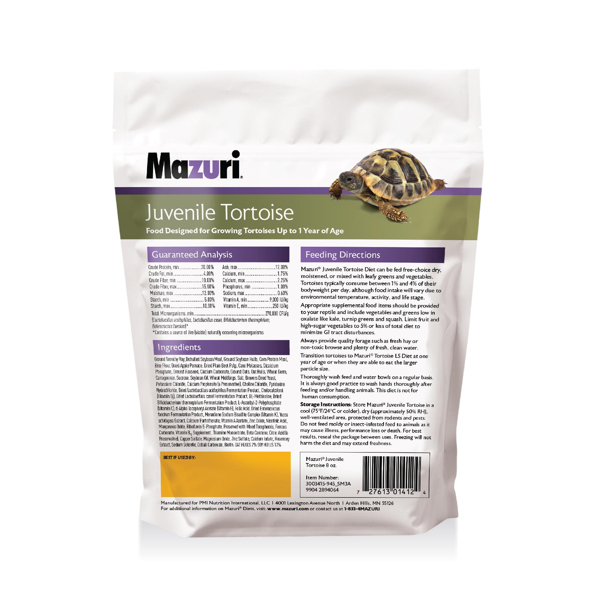 Mazuri Small Tortoise Diet LS Food, 8 oz. | Petco