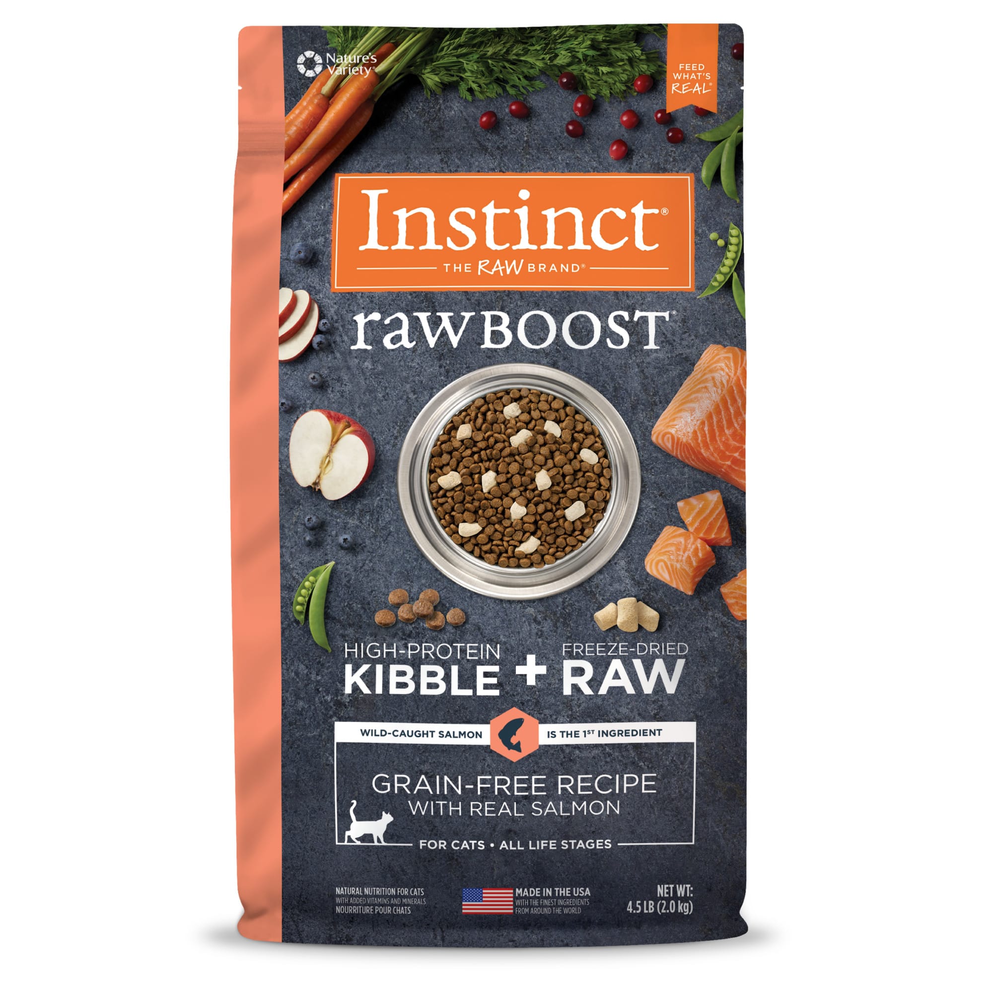Instinct Raw Boost GrainFree Recipe with Real Salmon Dry Cat Food with