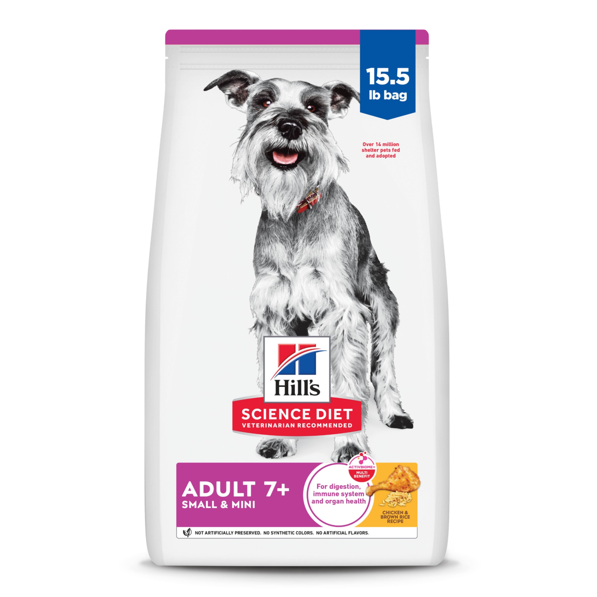 Hill s Science Diet Adult 7 Small Mini Chicken Meal Brown Rice Recipe Dry Dog Food 15.5 lbs