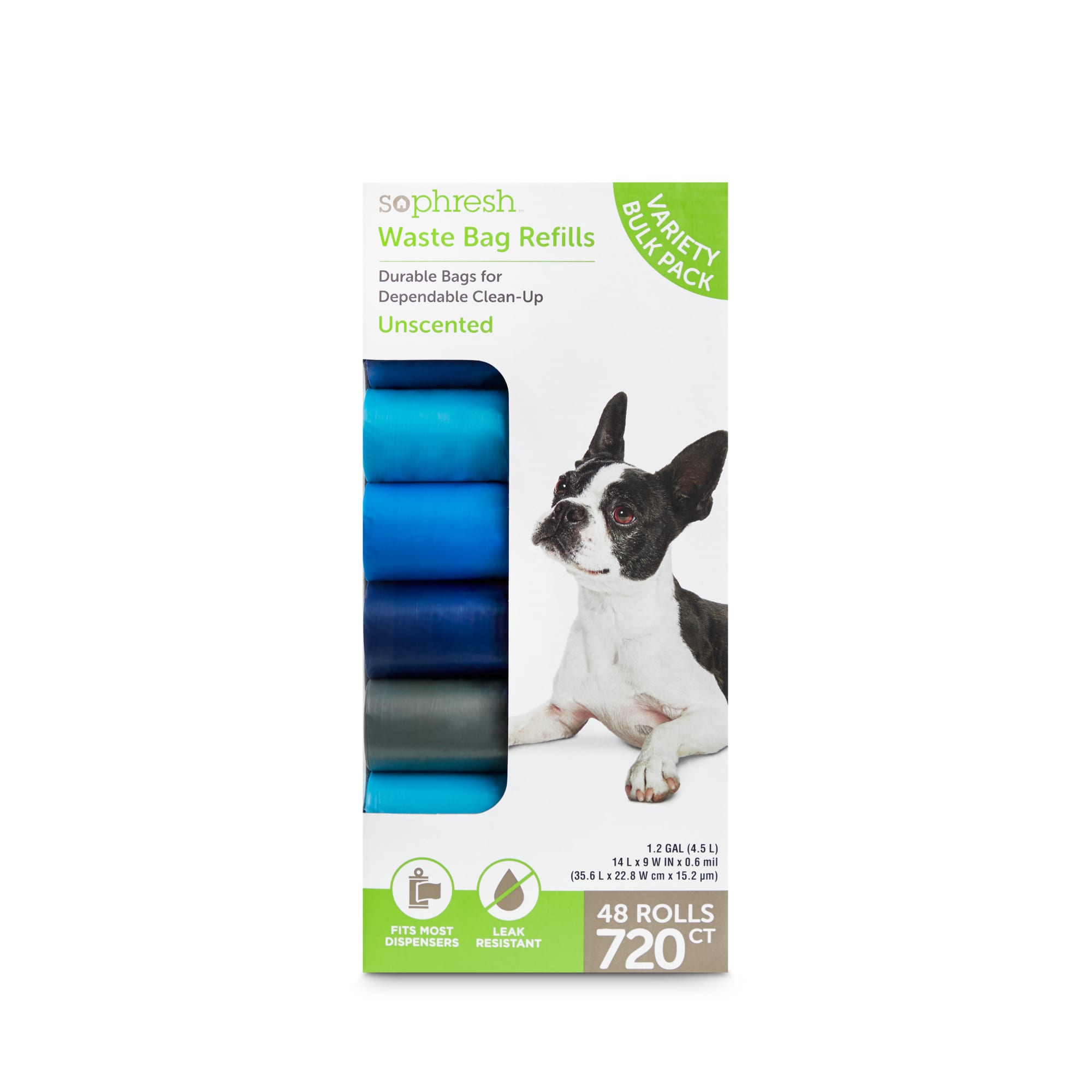 So Phresh Unscented Blue Dog Waste Bag Refill Roll Variety Bulk Pack Count Of 720 Petco