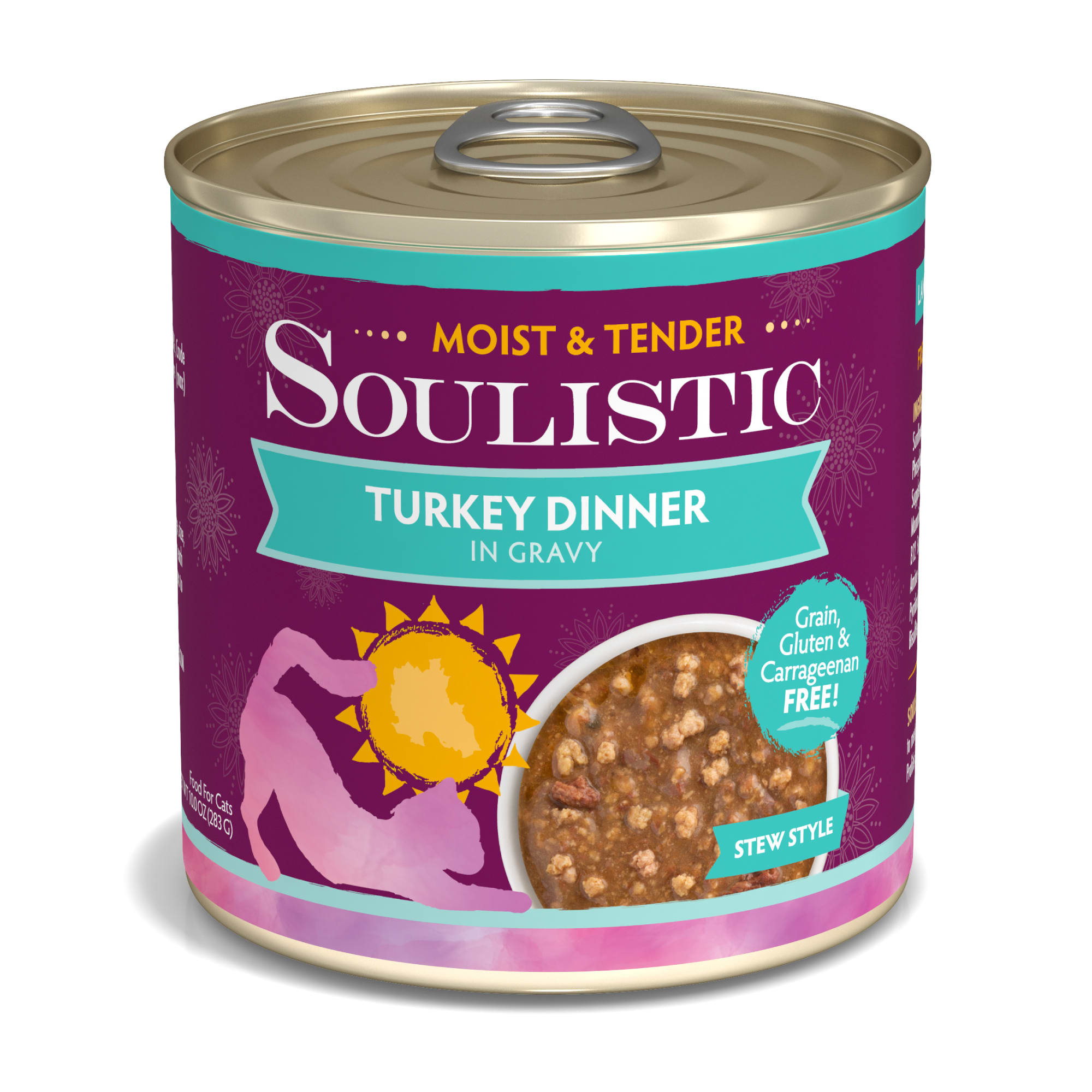 Soulistic Moist & Tender Turkey Dinner in Gravy Wet Cat Food, 10 oz