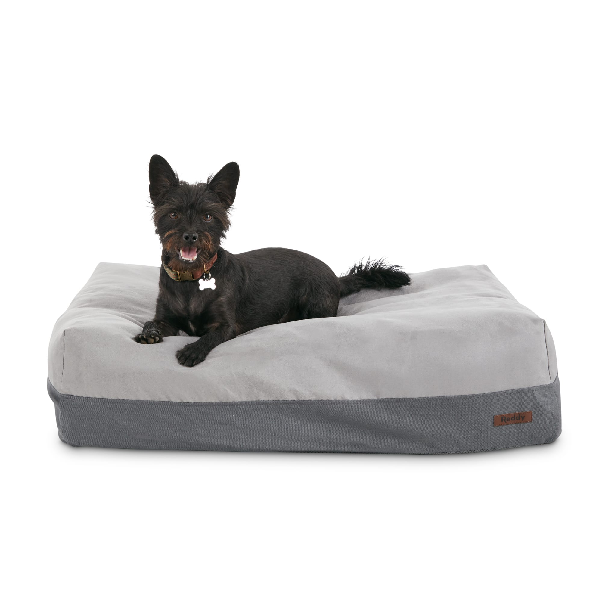 black and grey dog bed