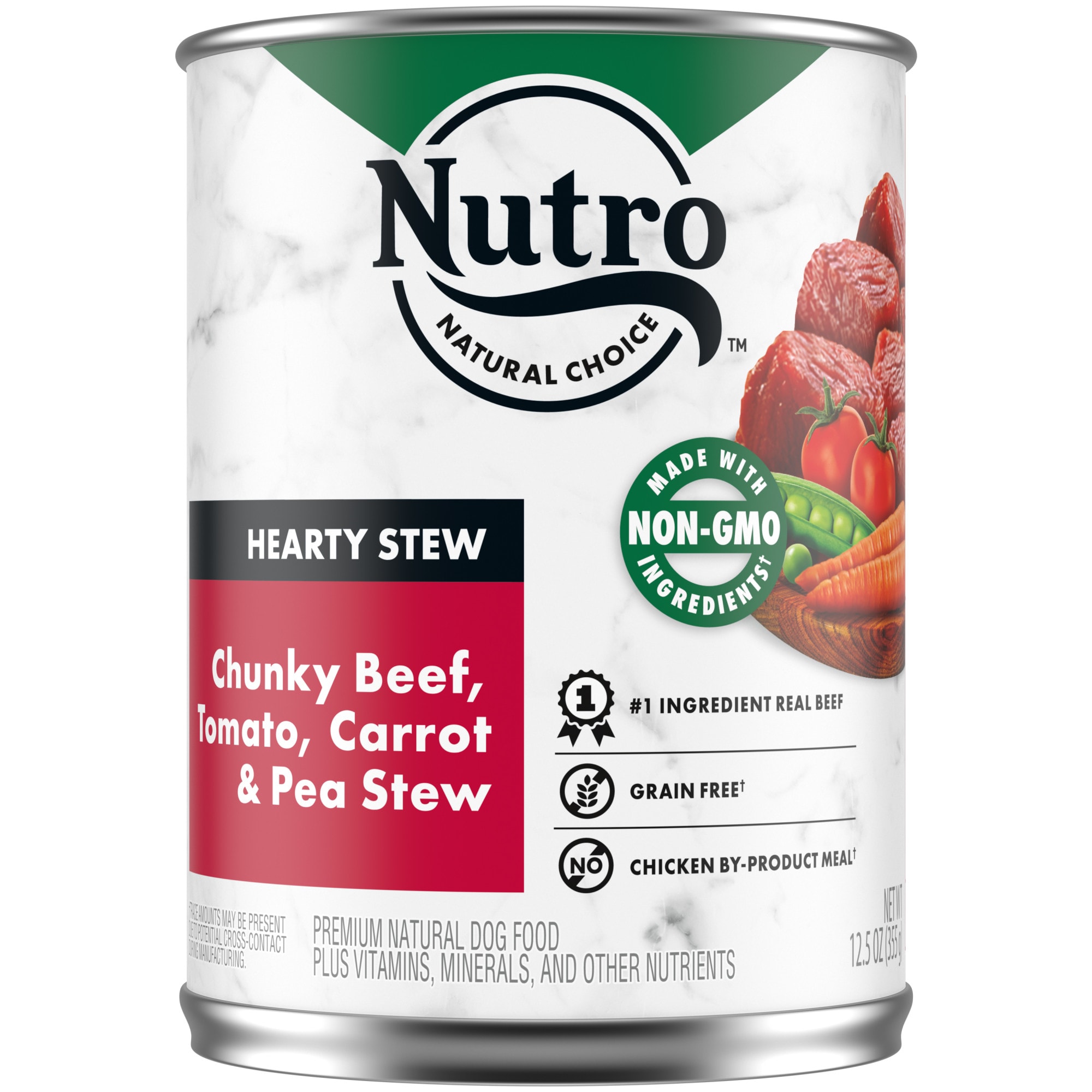 Nutro Gravy Chunky Beef Tomato Carrot Pea hearty Stew Adult Canned Wet Dog Food 12.5 oz. Case of 12 Petco