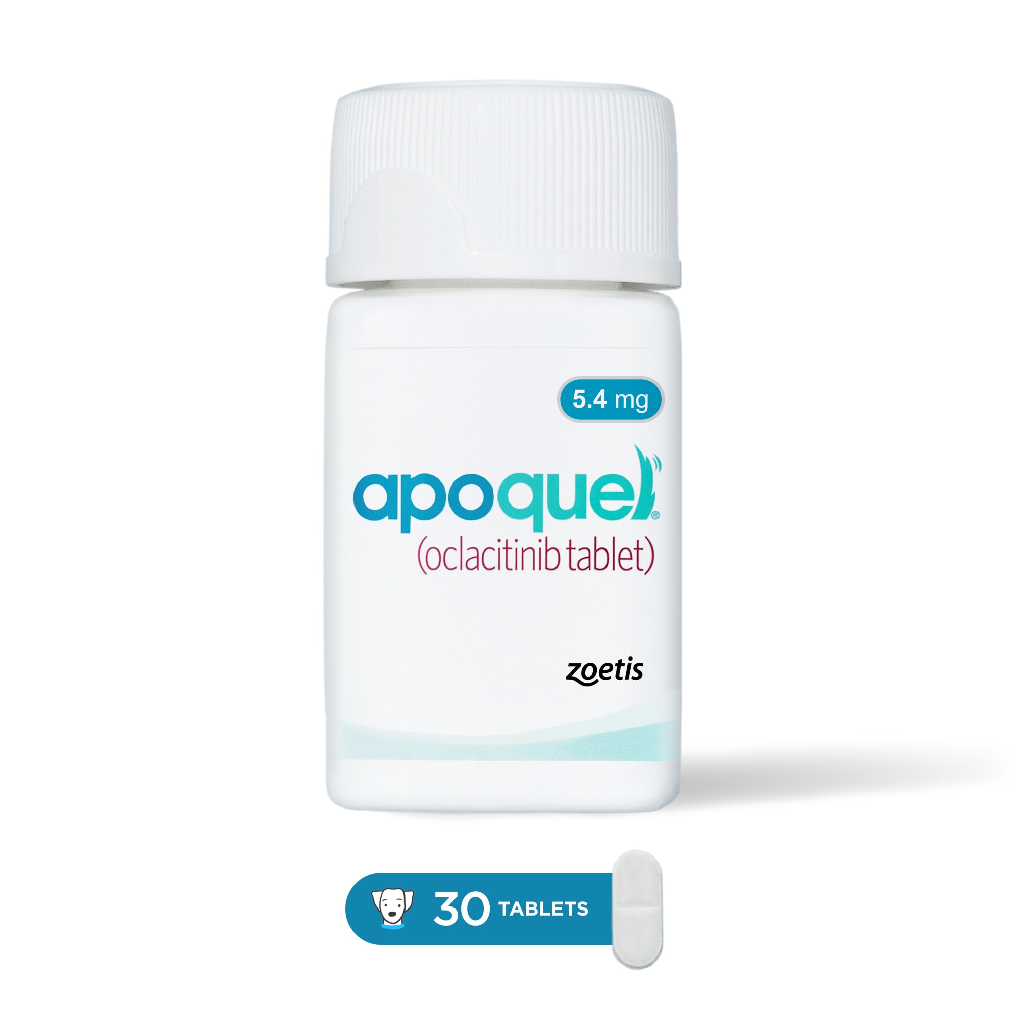 Apoquel 5.4 mg 30 Tablets for Dogs Allergy Itch Relief