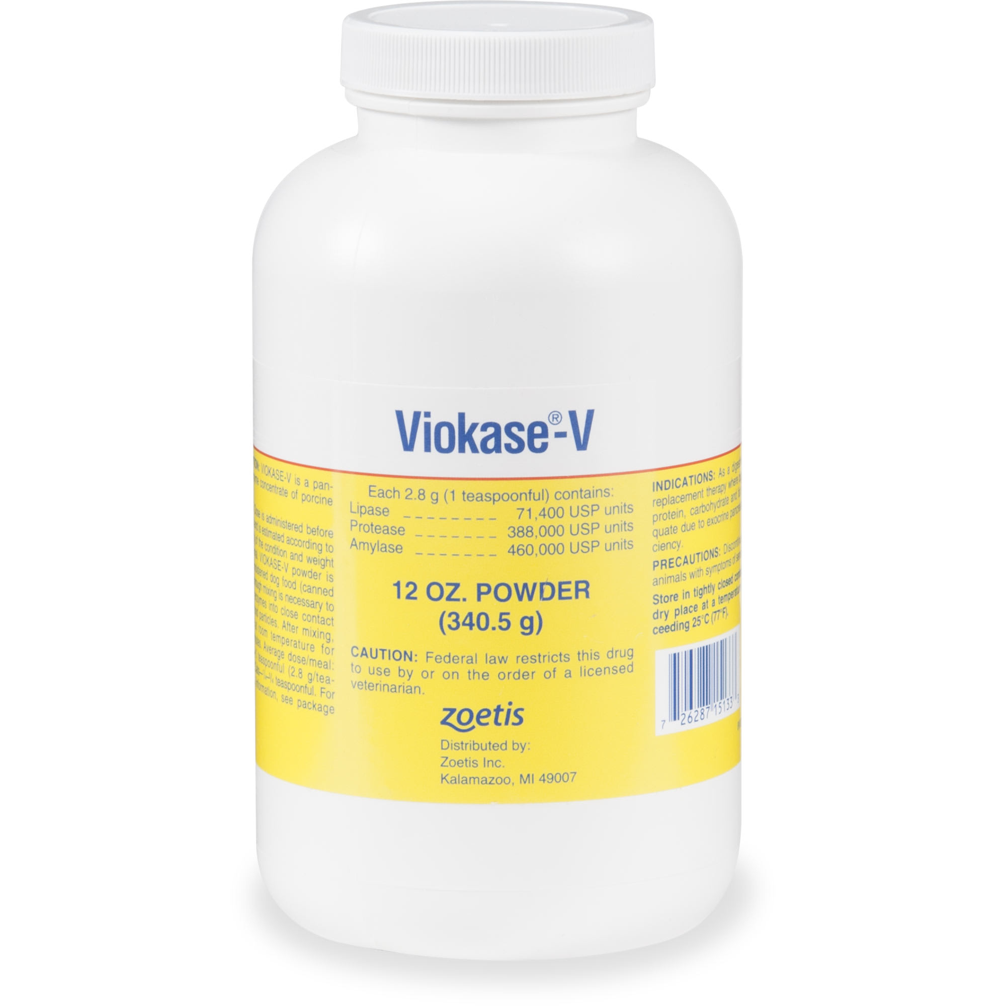 Viokase V Oral Powder 12 Oz Petco