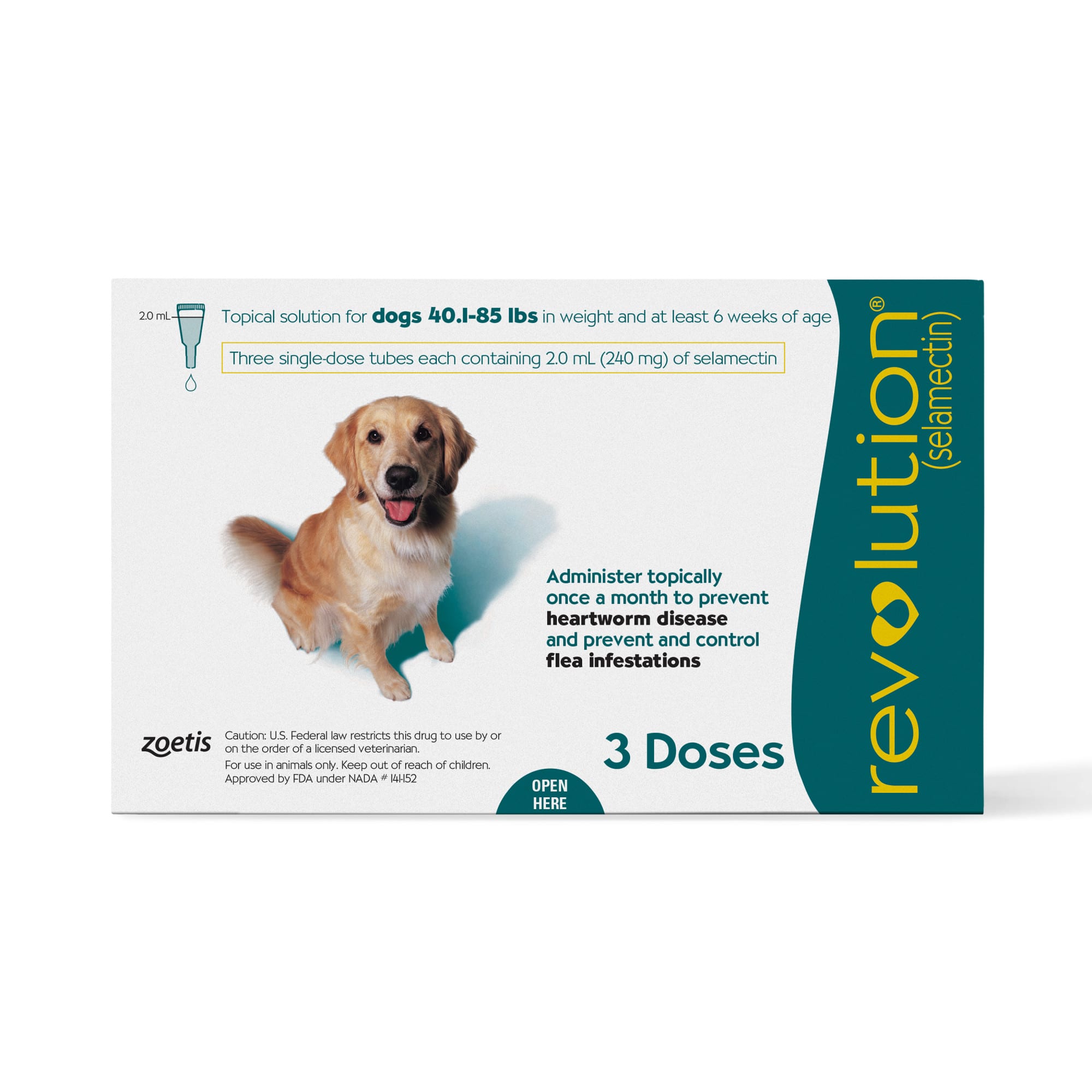 Revolution Topical Solution For Dogs 40 1 85 Lbs 3 Month Supply Petco