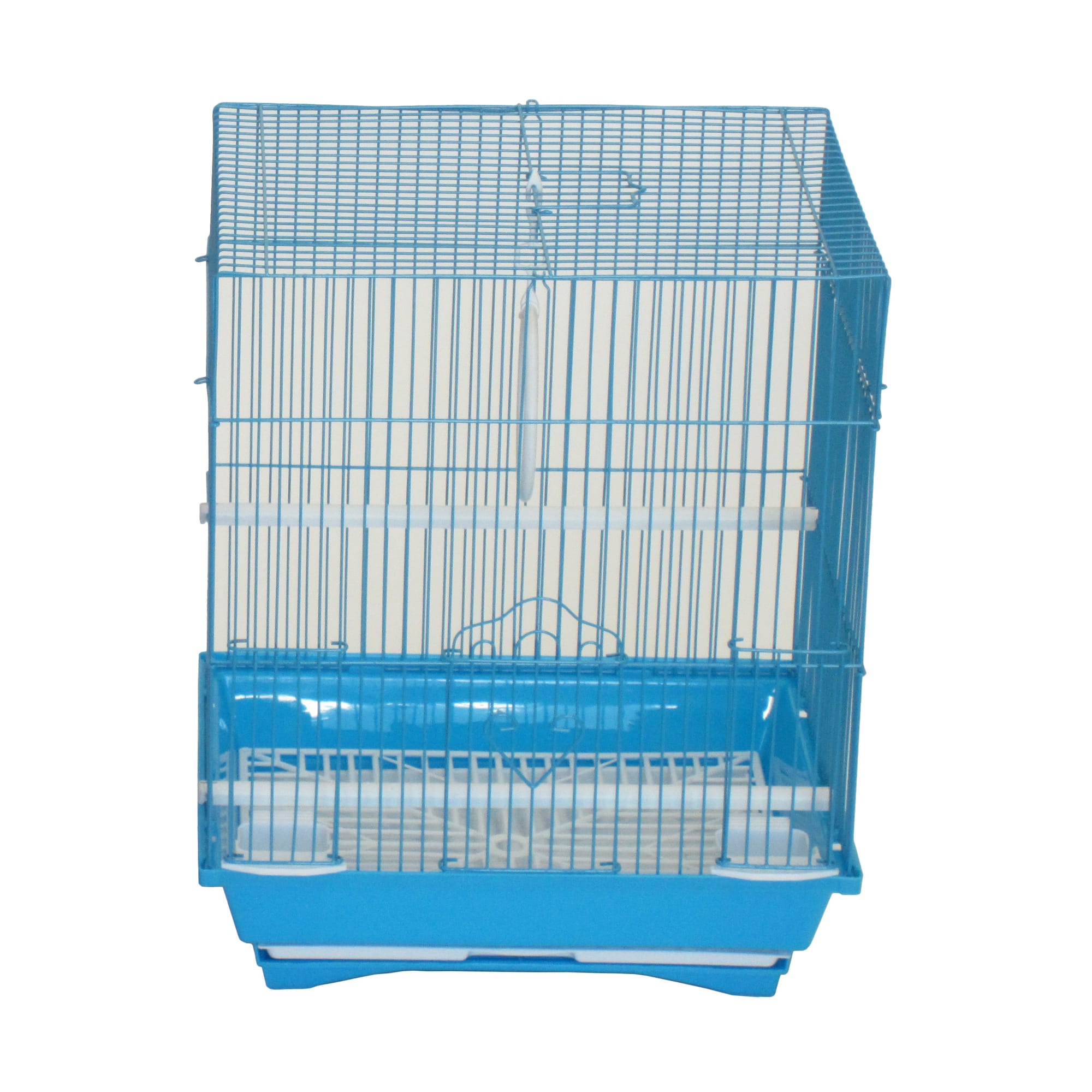 YML Blue Flat Top Parakeet Cage, 13.3" L X 10.8" W X 16.5" H Petco