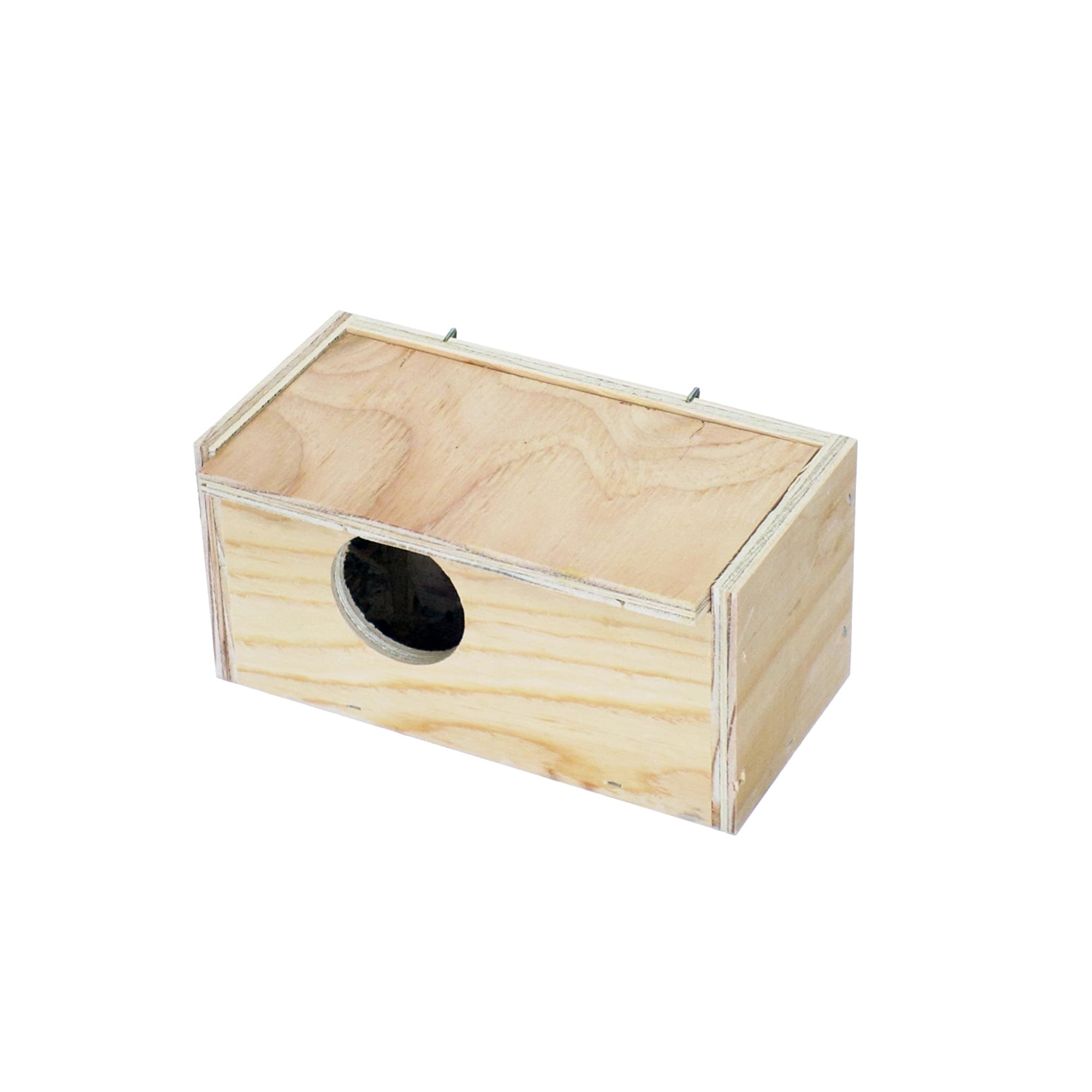 YML Small Wooden Bird Nest Box & Perch for Inside Mount