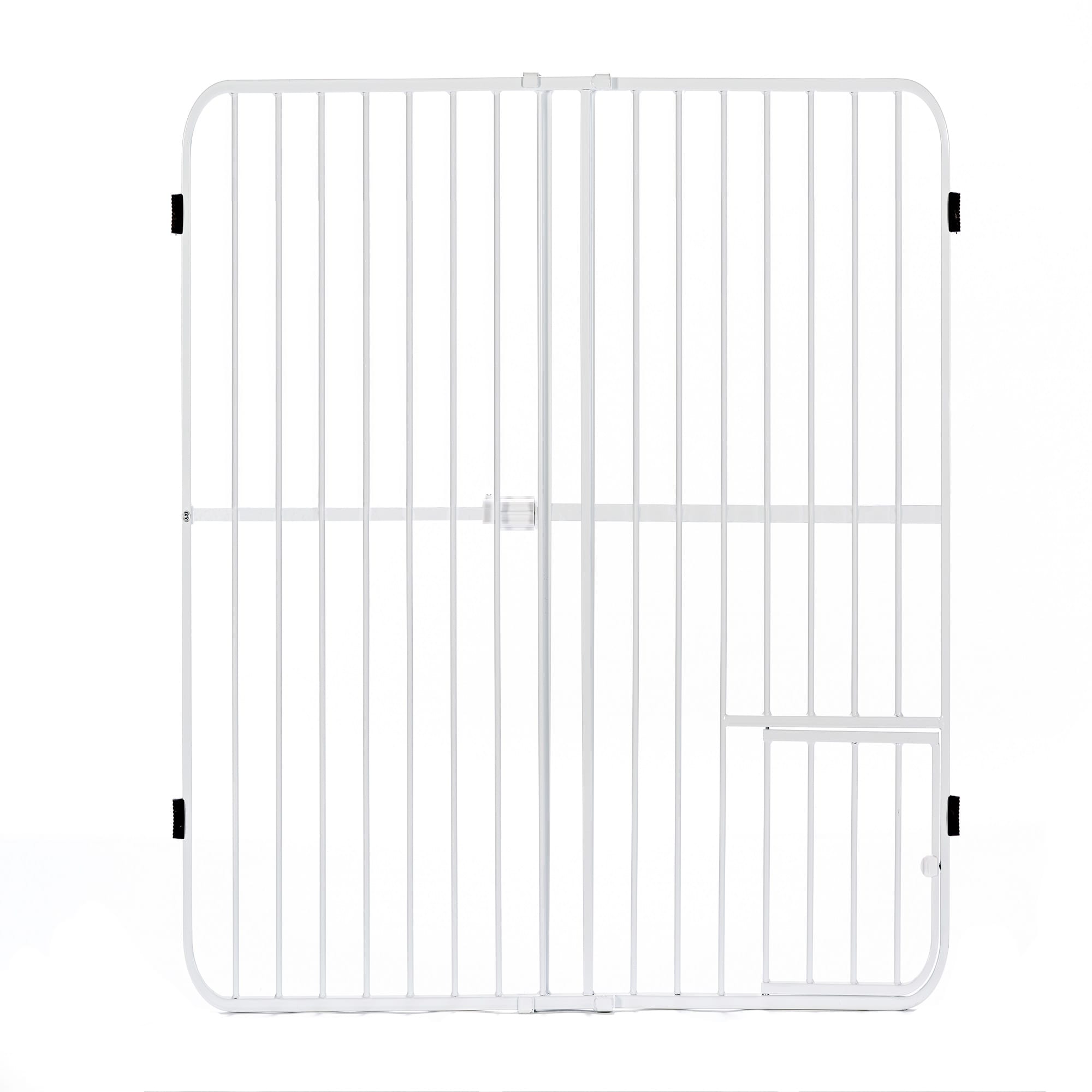 Carlson Pet Products Metal Expandable Dog Gate  White  38 L x 2 W x 32 H