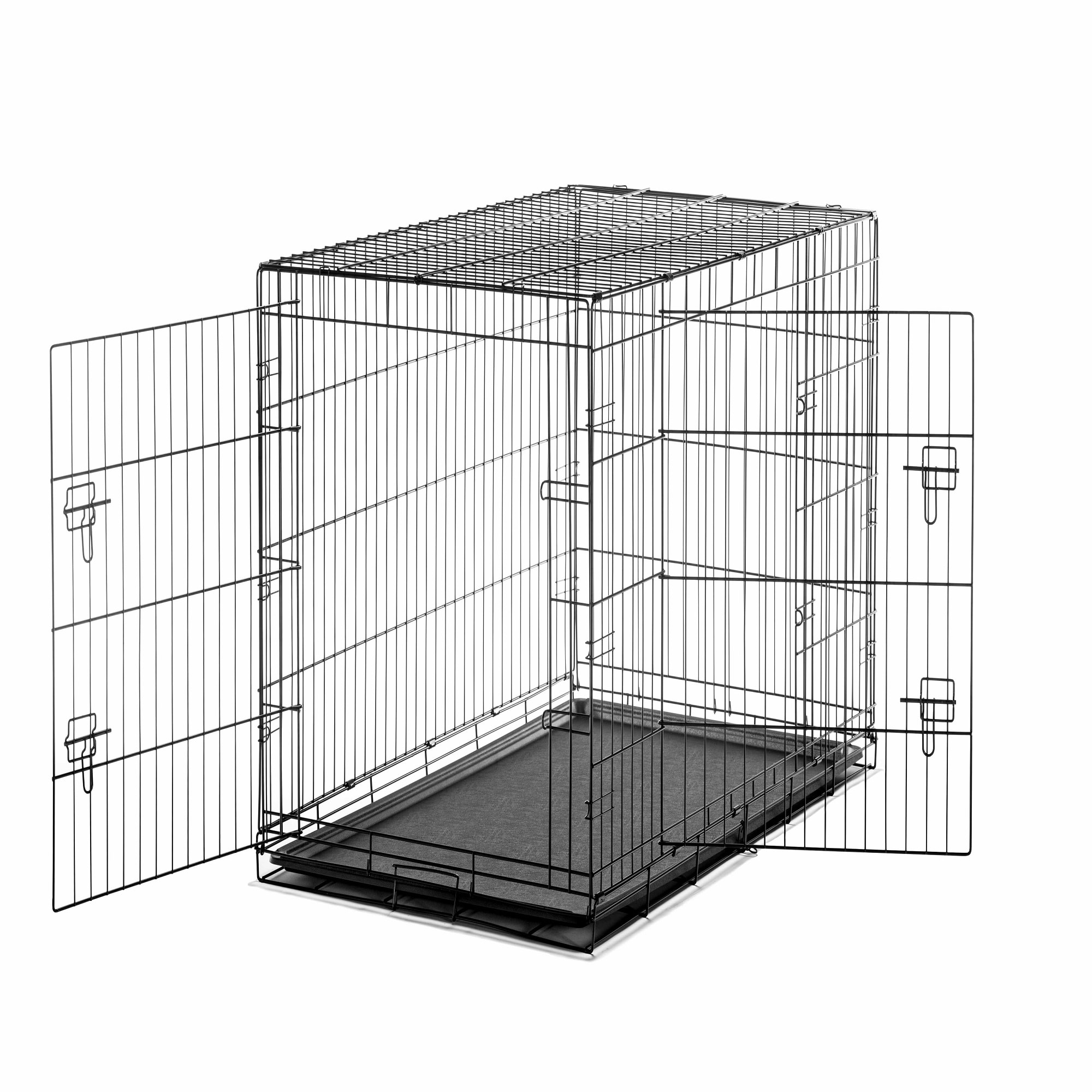 Carlson Pet Products Extra large Two Door Wire Crate with Divider, 48" L X 30" W X 33" H Petco