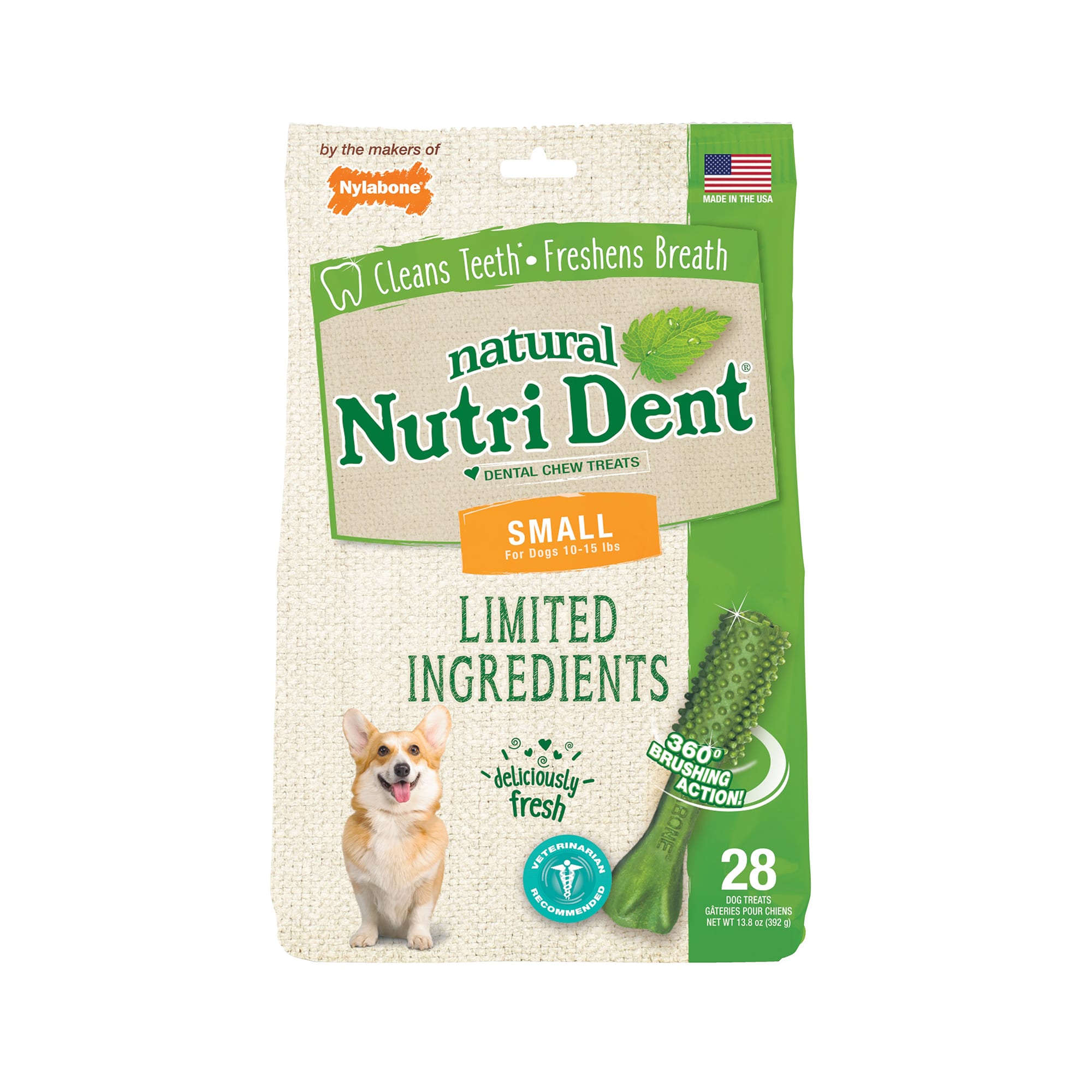 Nylabone Nutri Dent Limited Ingredients Small Fresh Breath Dental Chews For Dogs 13 8 Oz Count Of 28 Petco