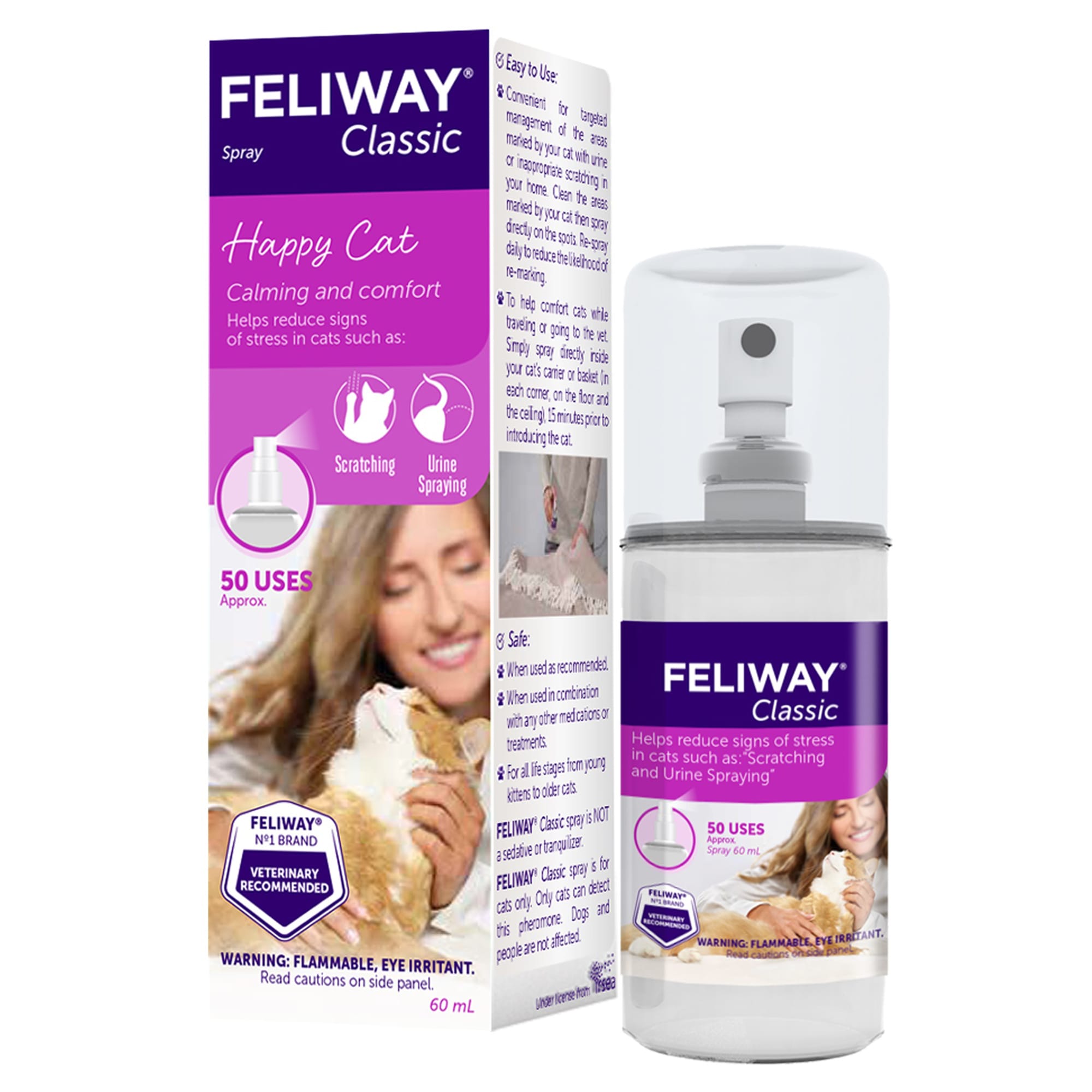 Feliway Cat Calming Spray 60ml Stress Behavior Control from Petco