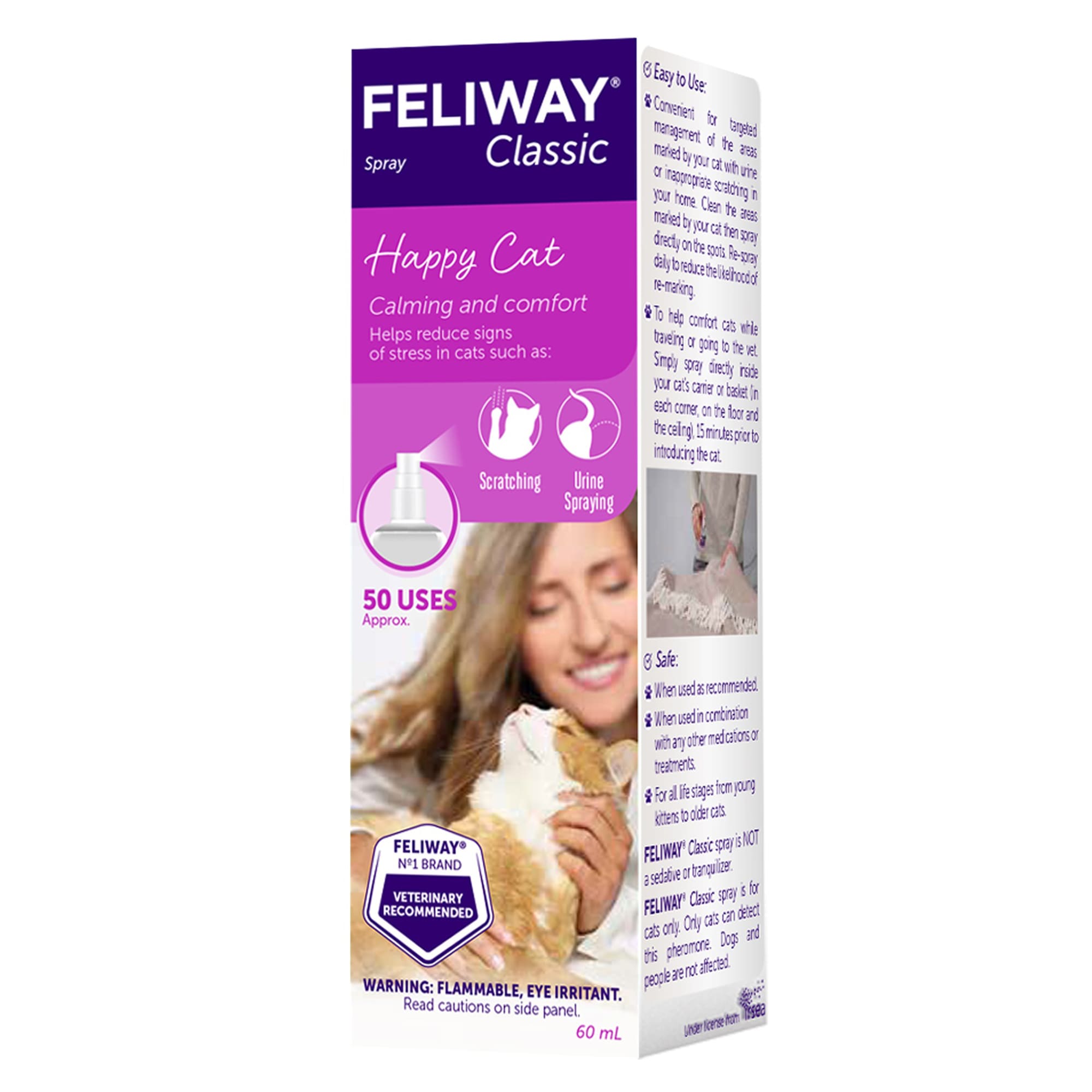 Animalerie pour chat : Feliway Classic - Spray Voyage (60ml)