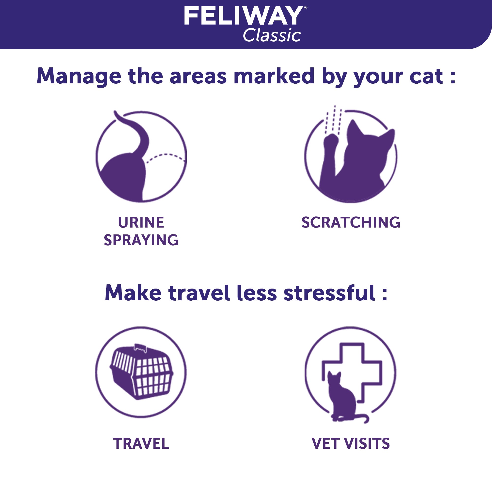 FELIWAY Classic Calming Spray for Cats, 60-mL 