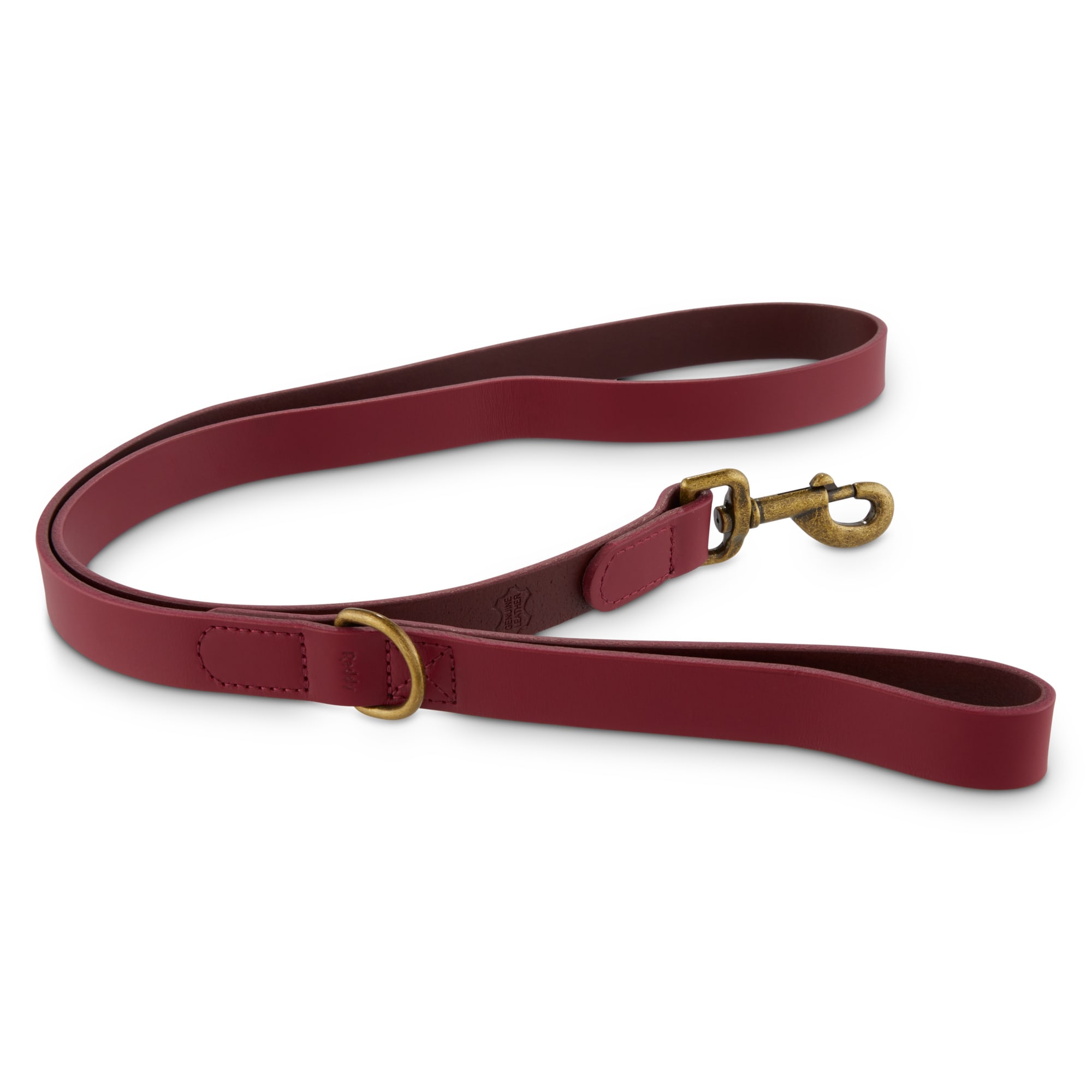 red leather leash