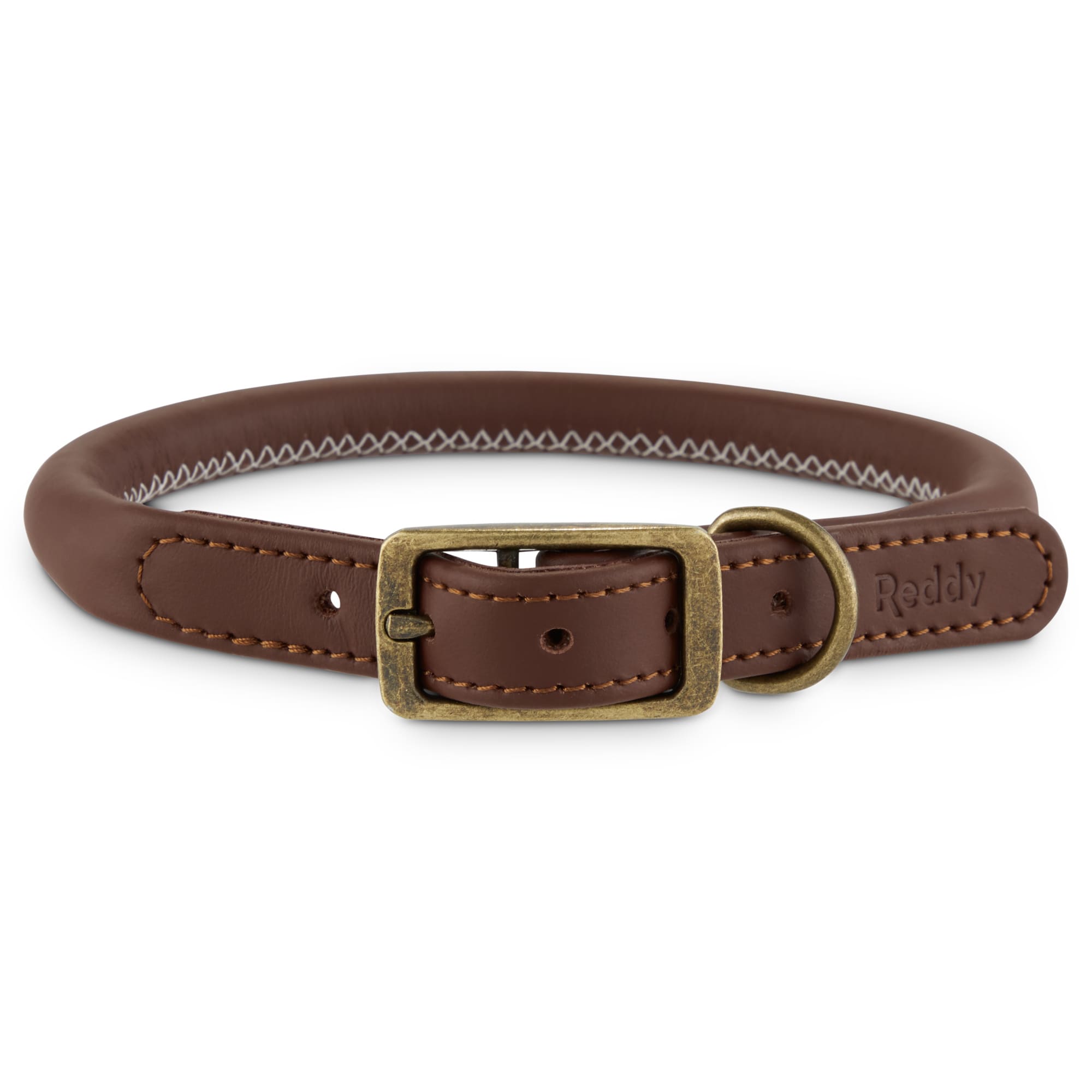 UPC 800443376324 product image for Reddy Brown Leather Dog Collar, Medium | upcitemdb.com
