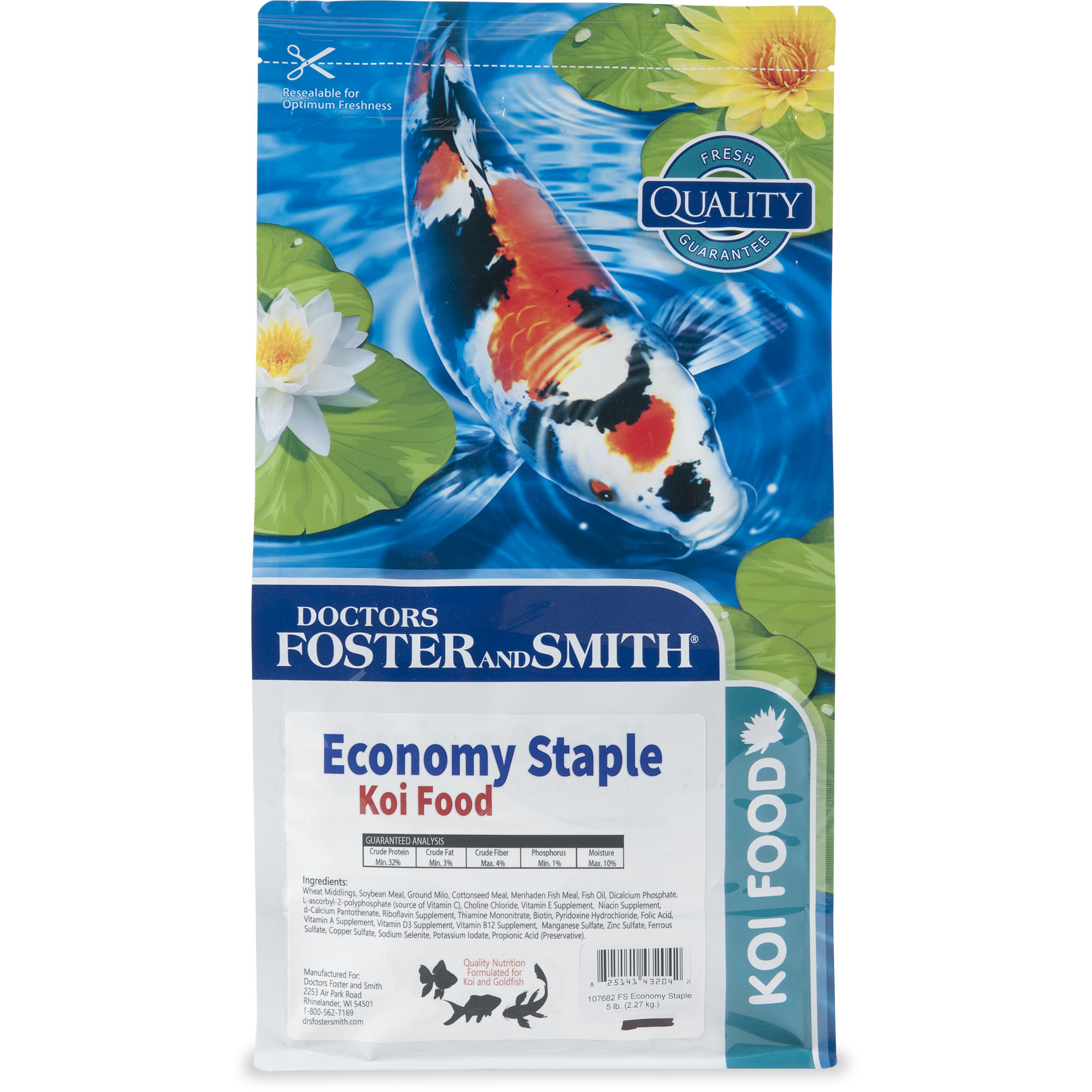 Drs. Foster Smith Koi Goldfish Economy Food 20 lbs