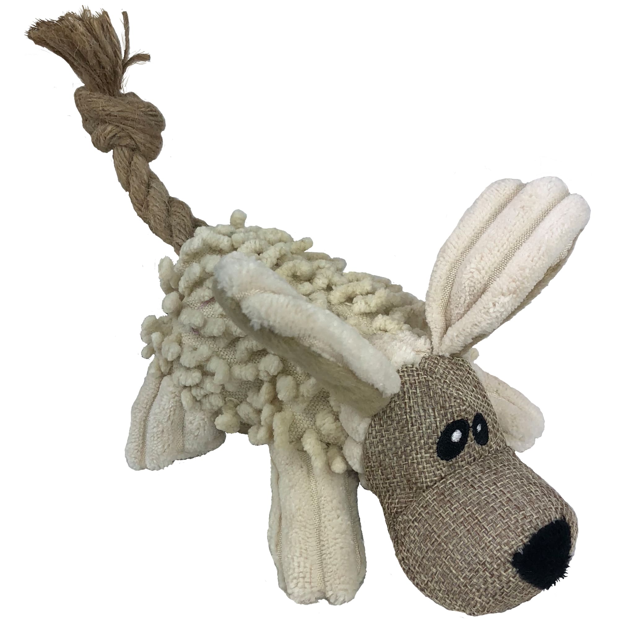 Petco Party Animal Plush Dog Toy with Rope Handle in Various Styles, Small