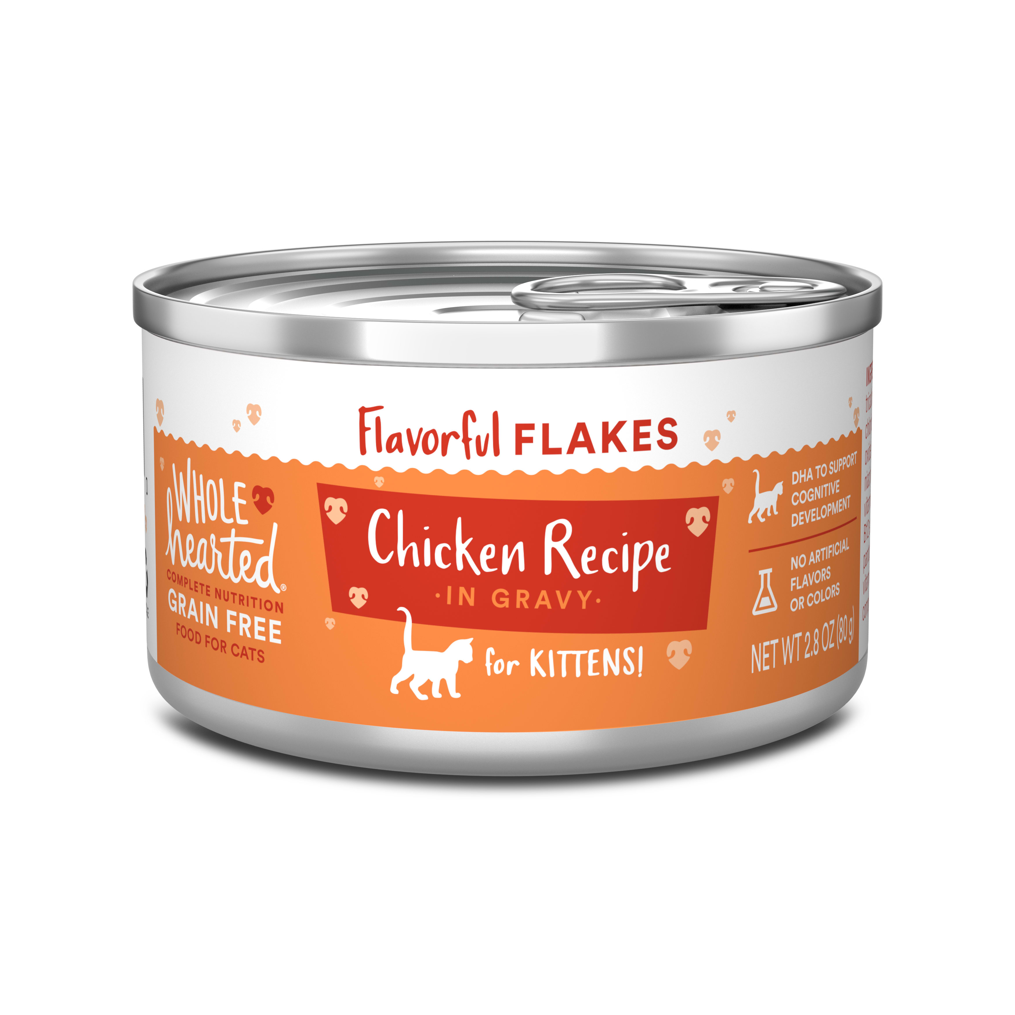 WholeHearted Grain Free Chicken Recipe Flakes in Gravy Wet Kitten
