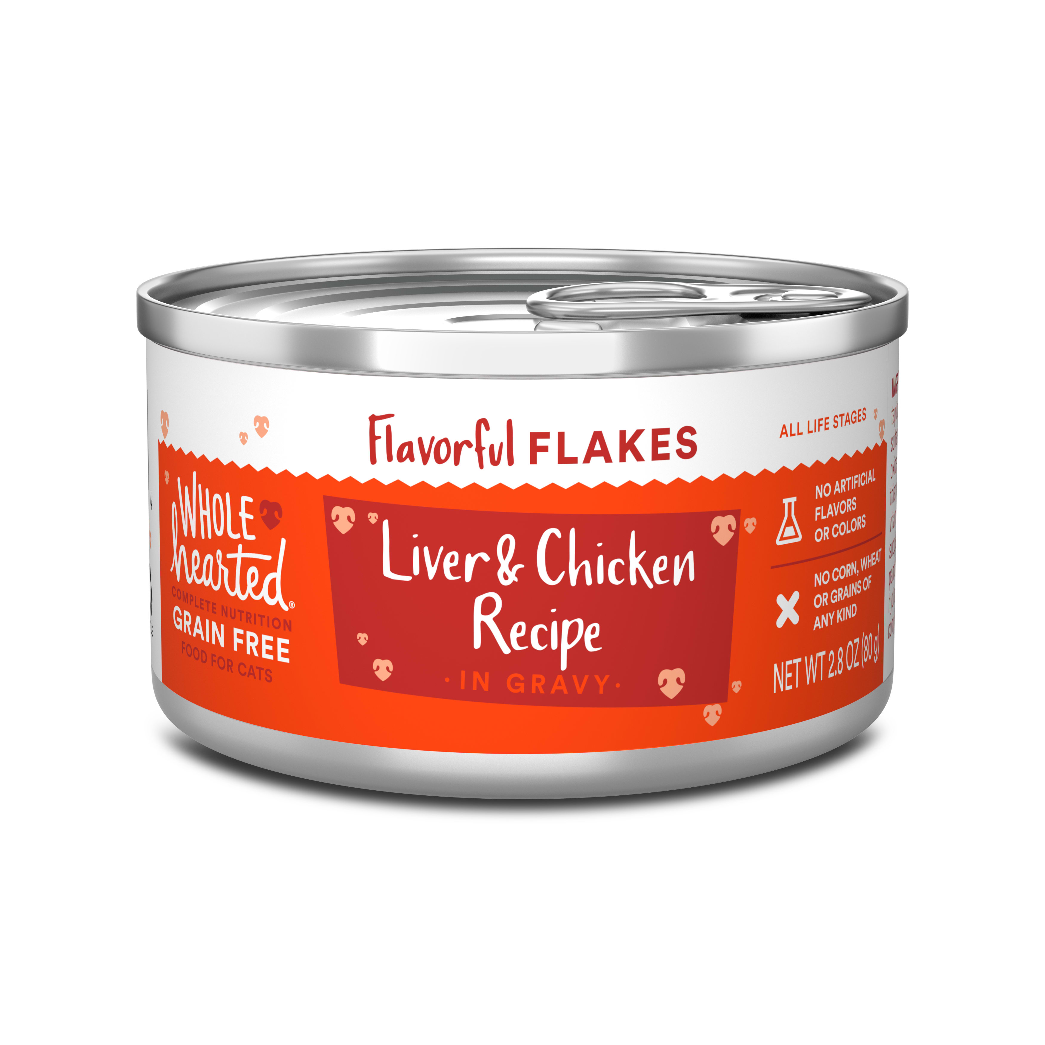 WholeHearted GrainFree Chicken & Liver Recipe Flakes in Gravy Wet Cat