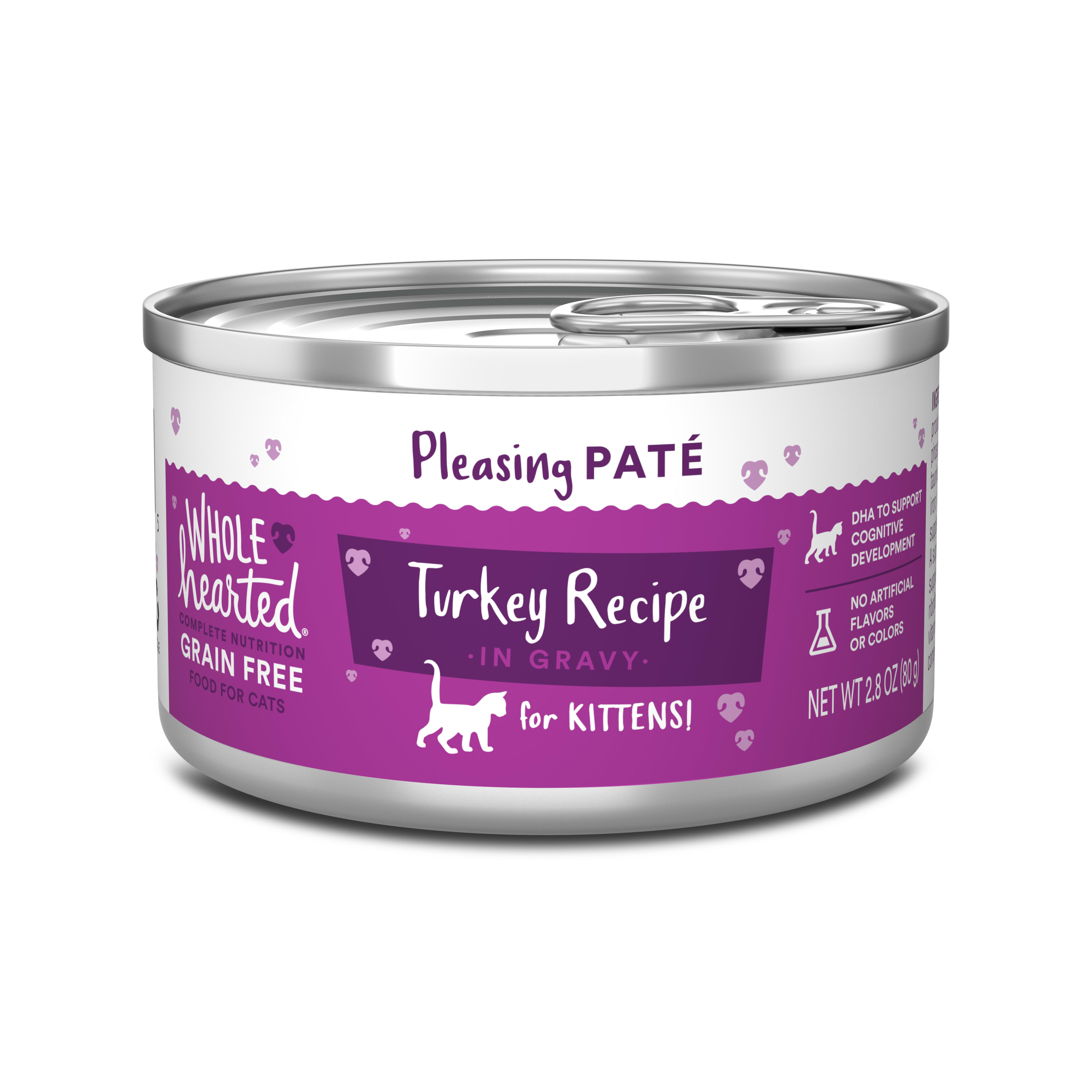 WholeHearted Grain Free Turkey Recipe Pate Wet Kitten Food 5.5 oz. Case of 12