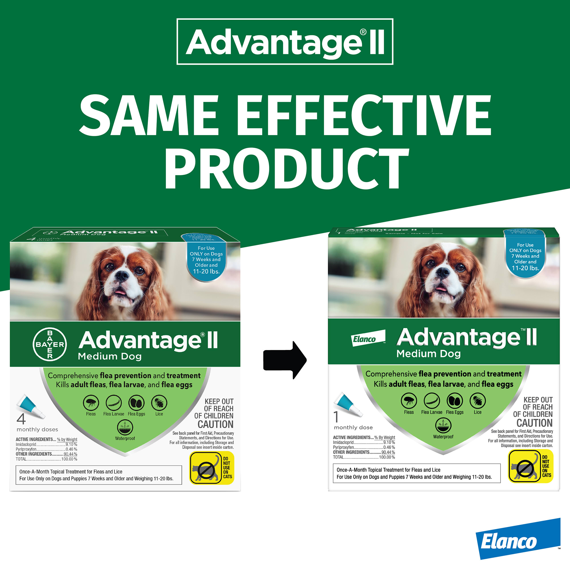 Advantage 2 flea treatment best sale for dogs