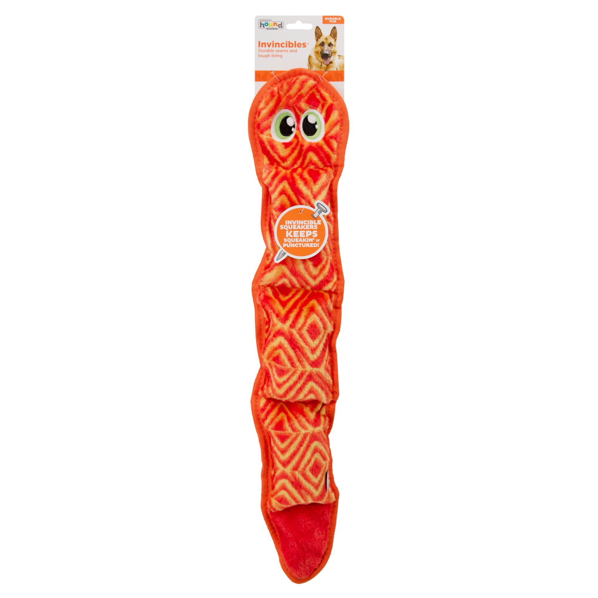 Outward Hound Invincibles Gecko Red/Orange Squeaky Dog Toy - Granite Bay,  CA - Douglas Feed and Pet Supply Pickup