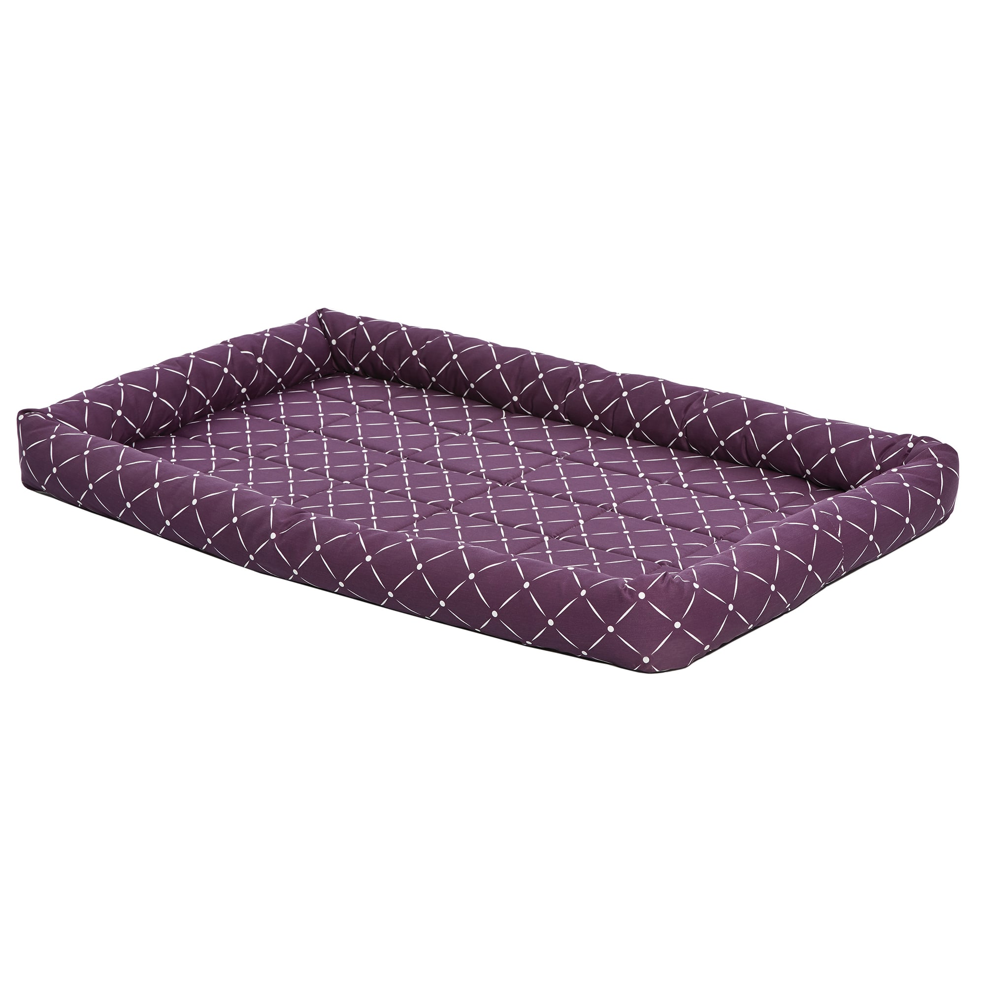 Midwest Quiet Time Ashton Purple Large Dog Bed & Crate Mat