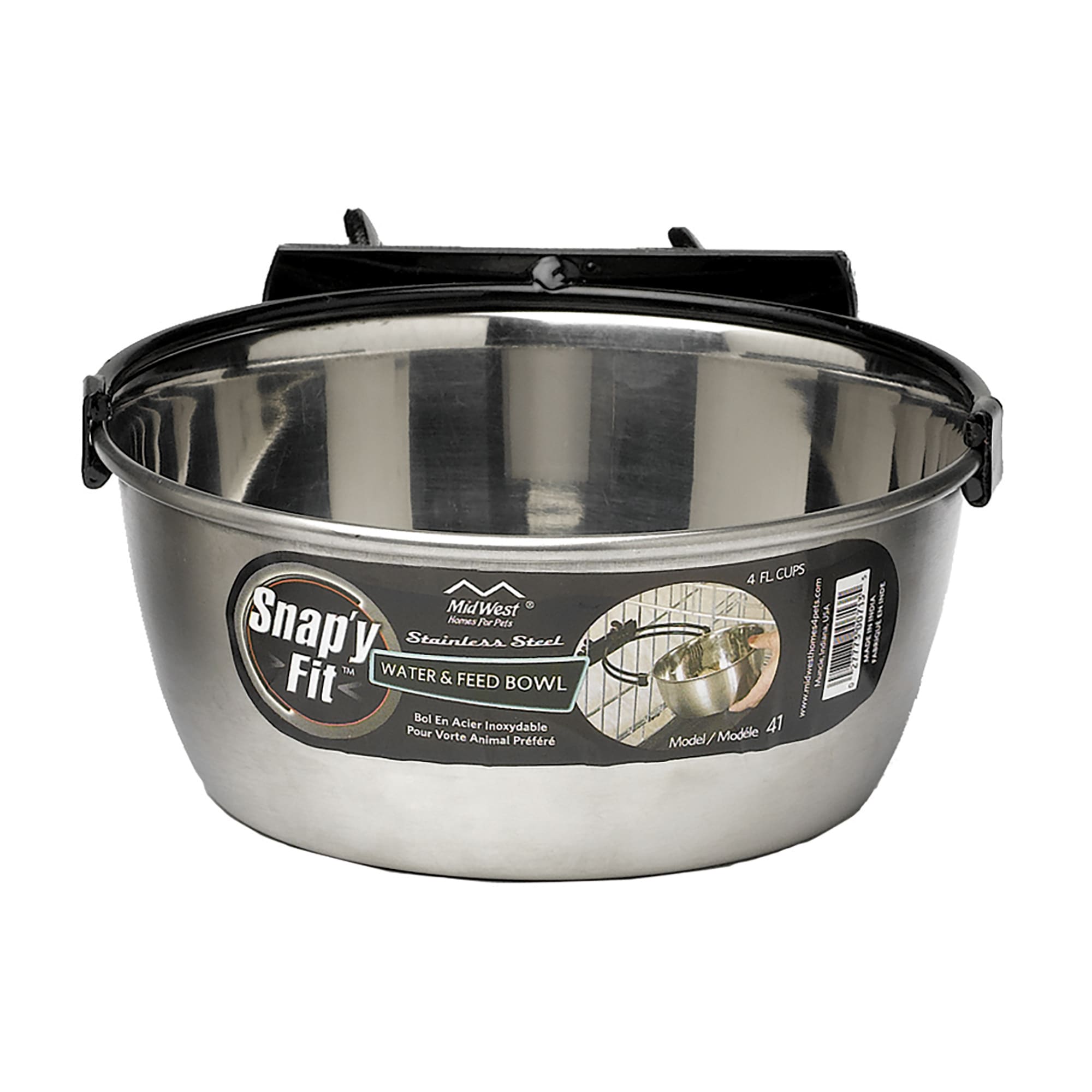 8 oz. Stainless Steel Hanging Pet Bowls (2-Pack)