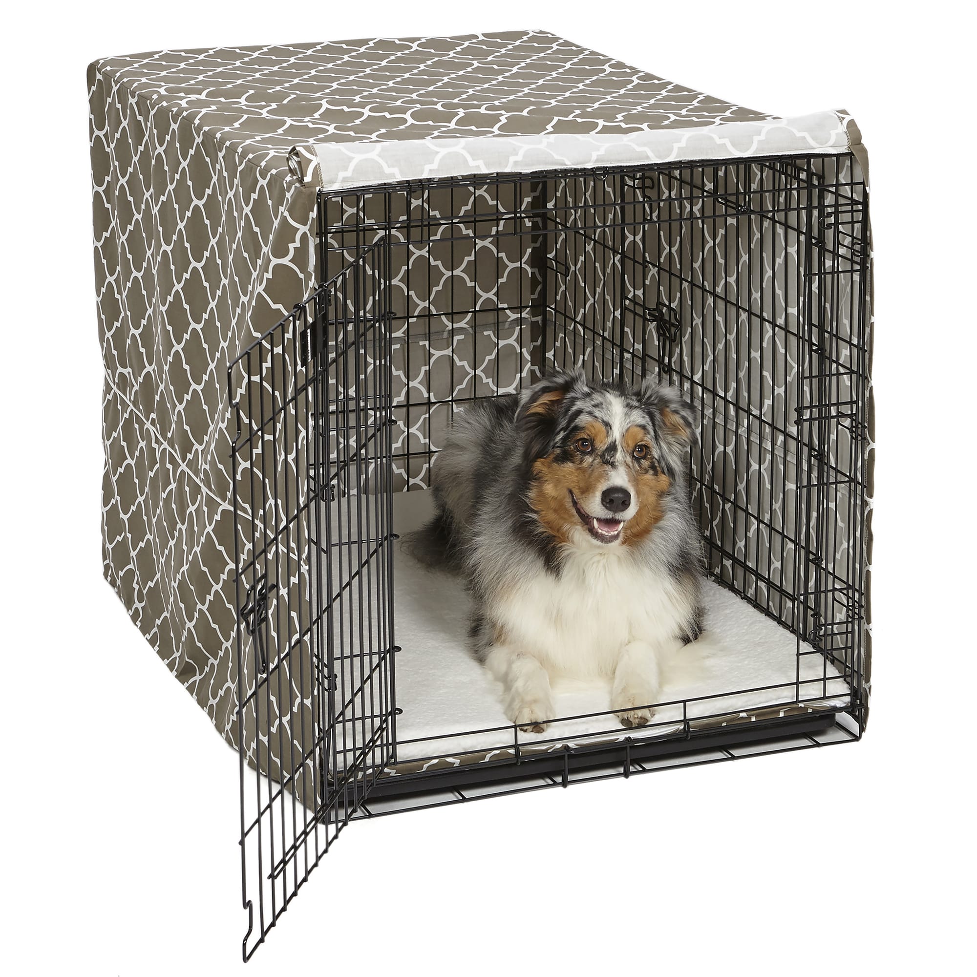 Midwest Quiet Time Defender Brown Crate Cover for Dogs, 42 L, X-Large