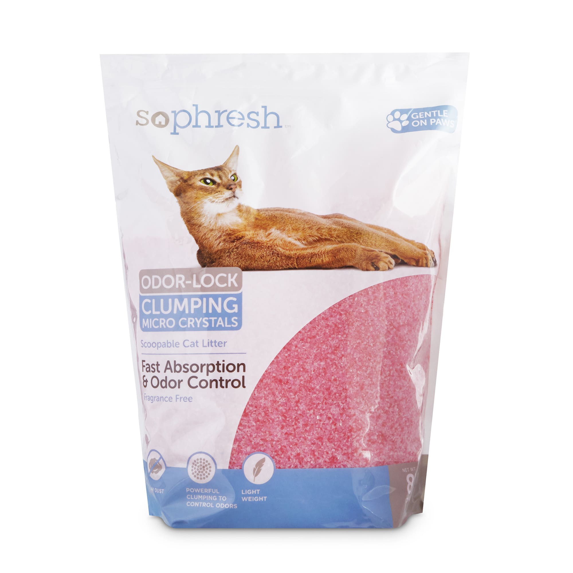 So Phresh Scoopable OdorLock Clumping Micro Crystal Cat Litter in Pink