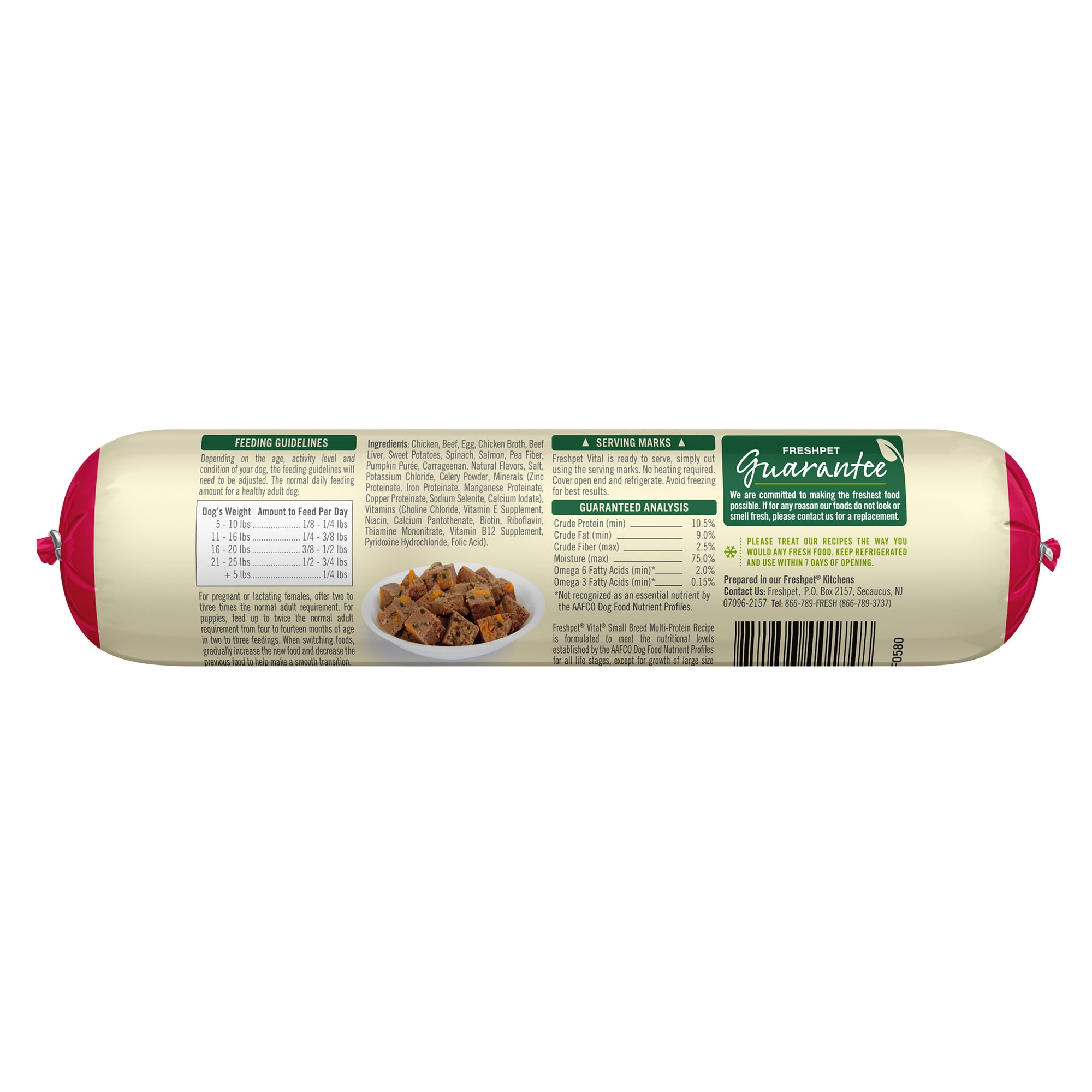 Freshpet Vital Small Breed Non GMO Grain Free Multiprotein Roll