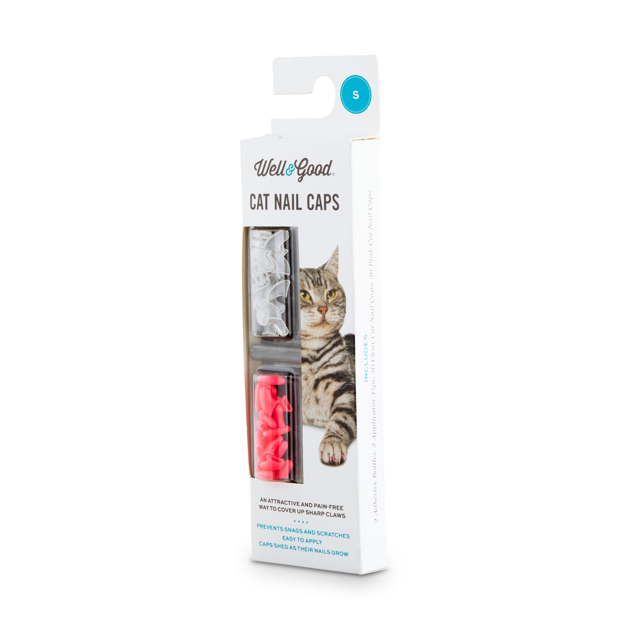 20 Soft Nail Caps for Cats with Adhesive Choose Colour & Size 