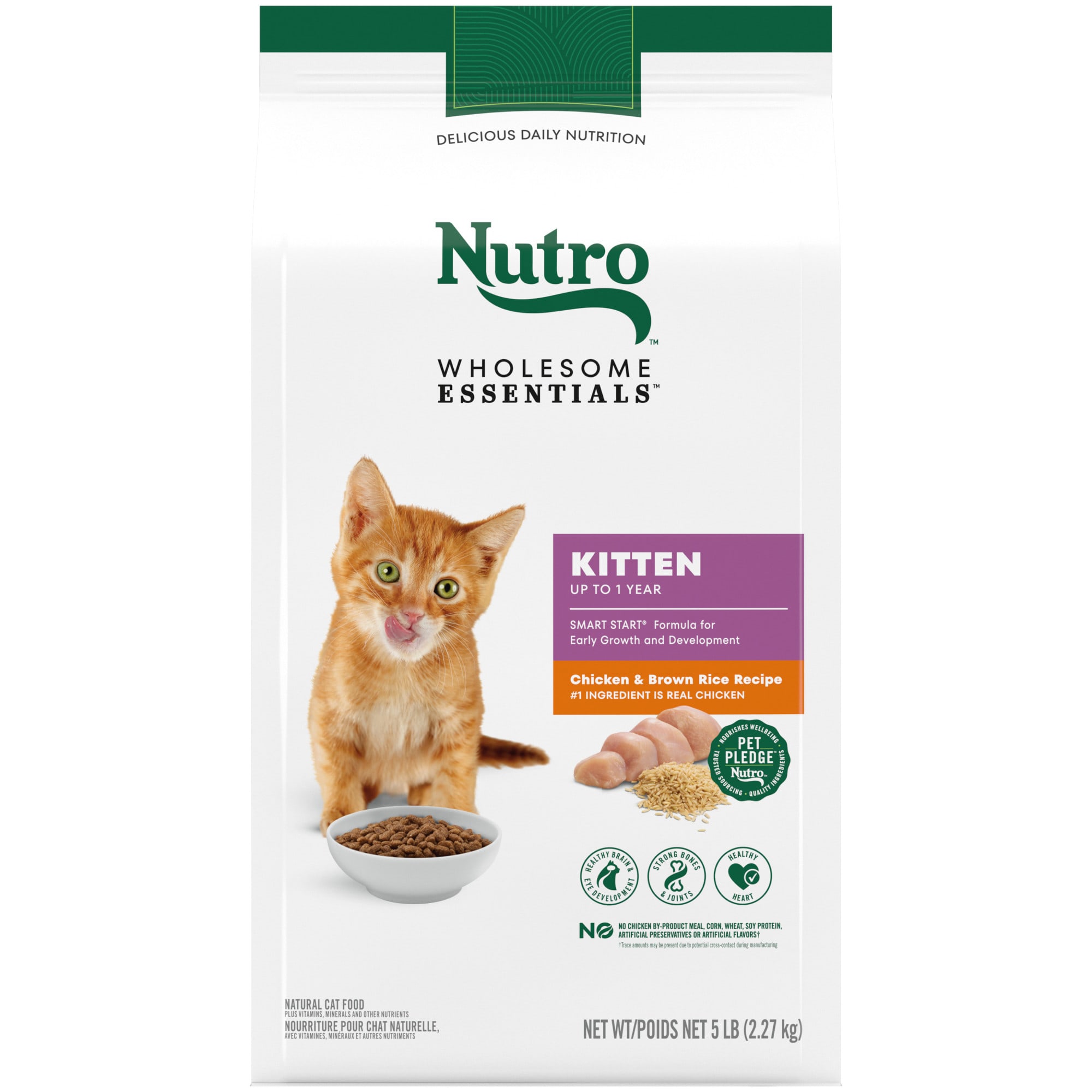 Nutro Kitten Dry Food Chicken And Brown Rice Recipe 5 Lbs