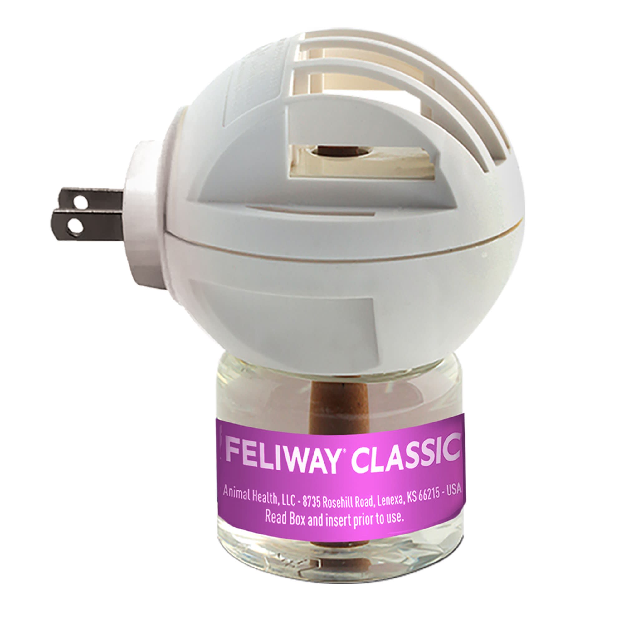 Feliway Classic 30 Day Starter Kit Plug-In Diffuser & Refill for Cats, 48 ml.