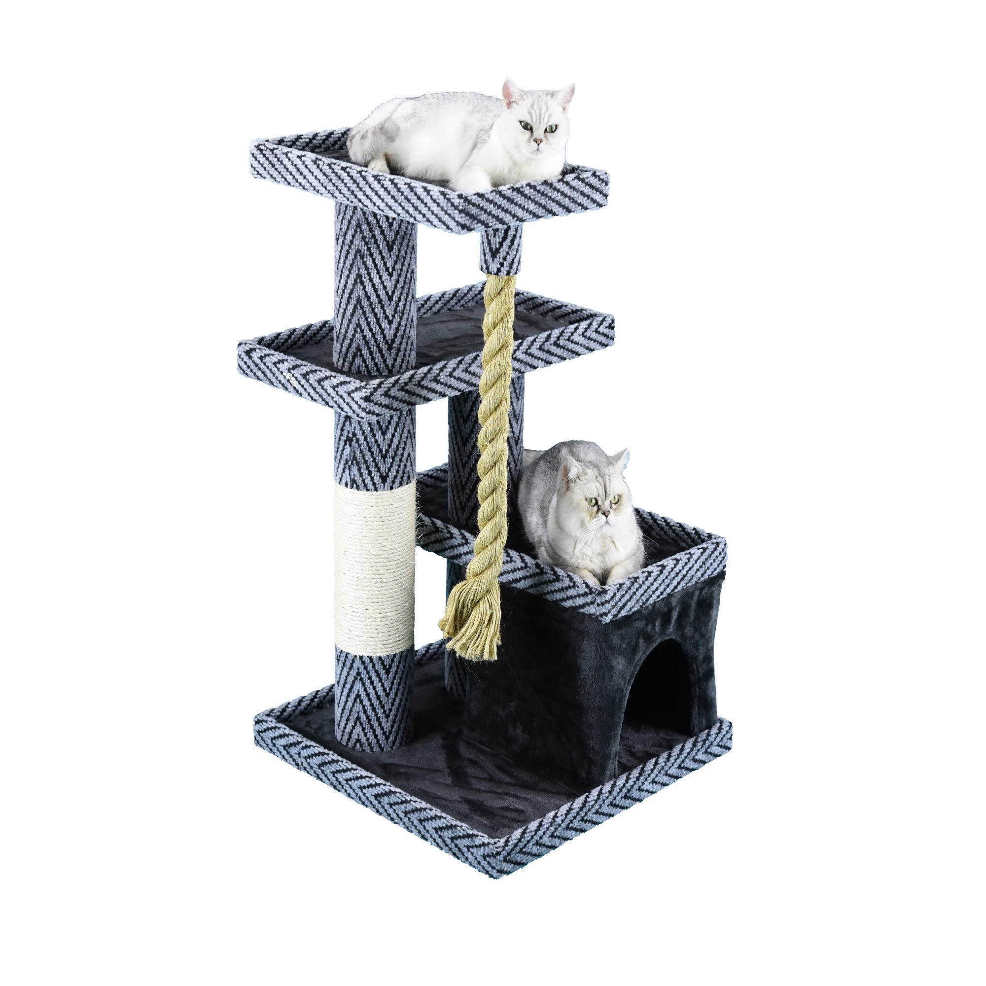 Go Pet Club Sequoia 38" Cat Tree with Giant Rope Wishupon