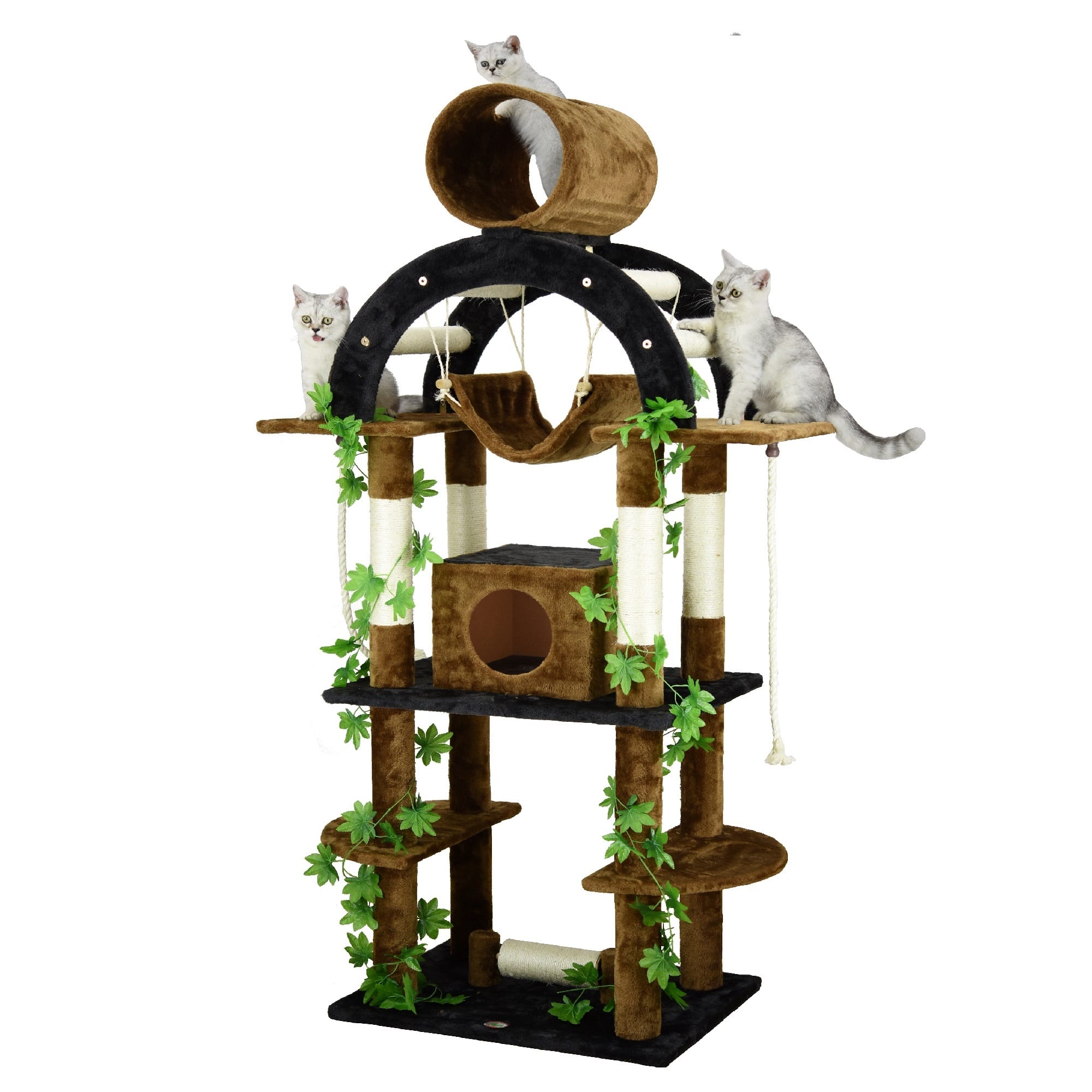 Cat tower hot sale with hammock