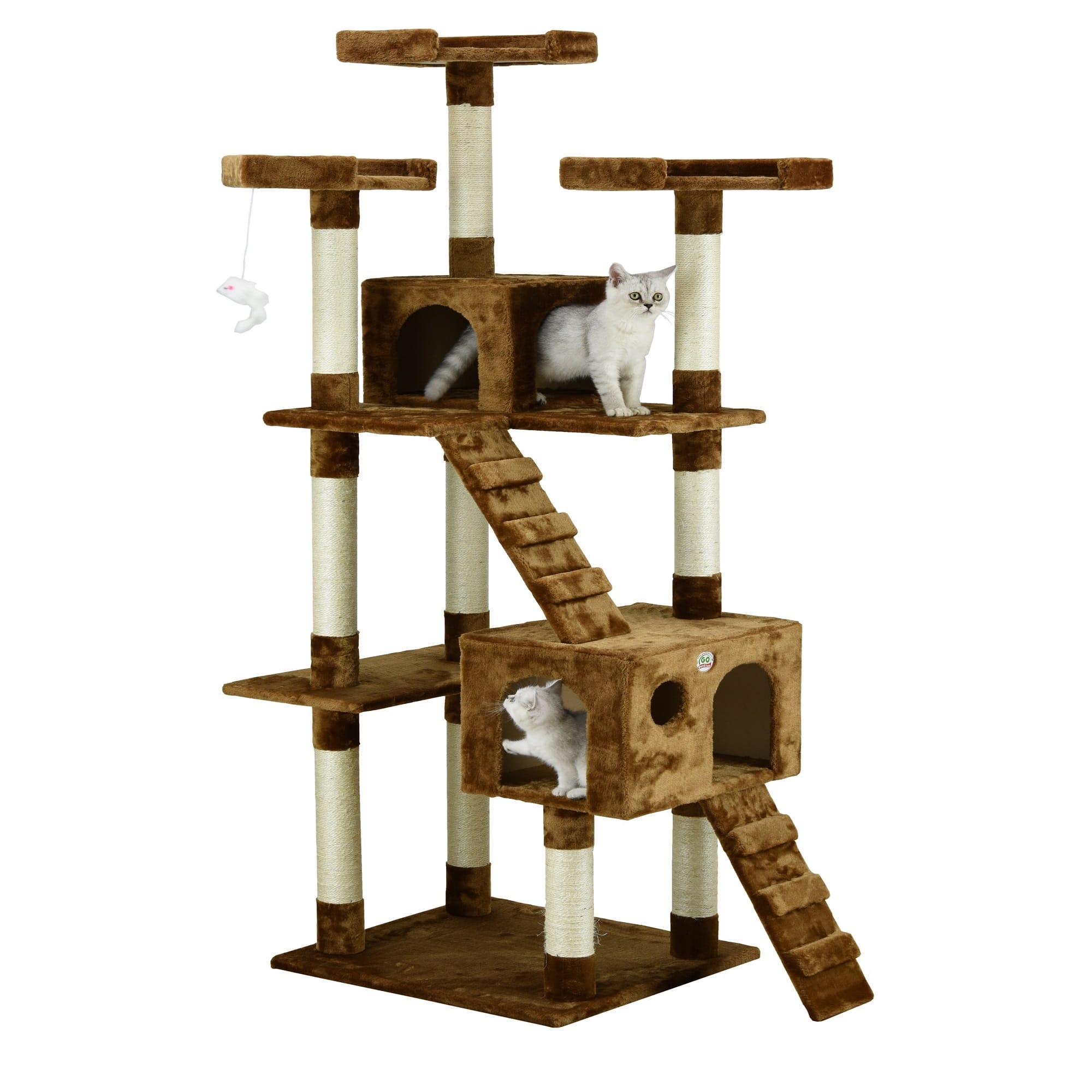 Go Pet Club 72 in. Black Brown Cat Tree Condo Furniture